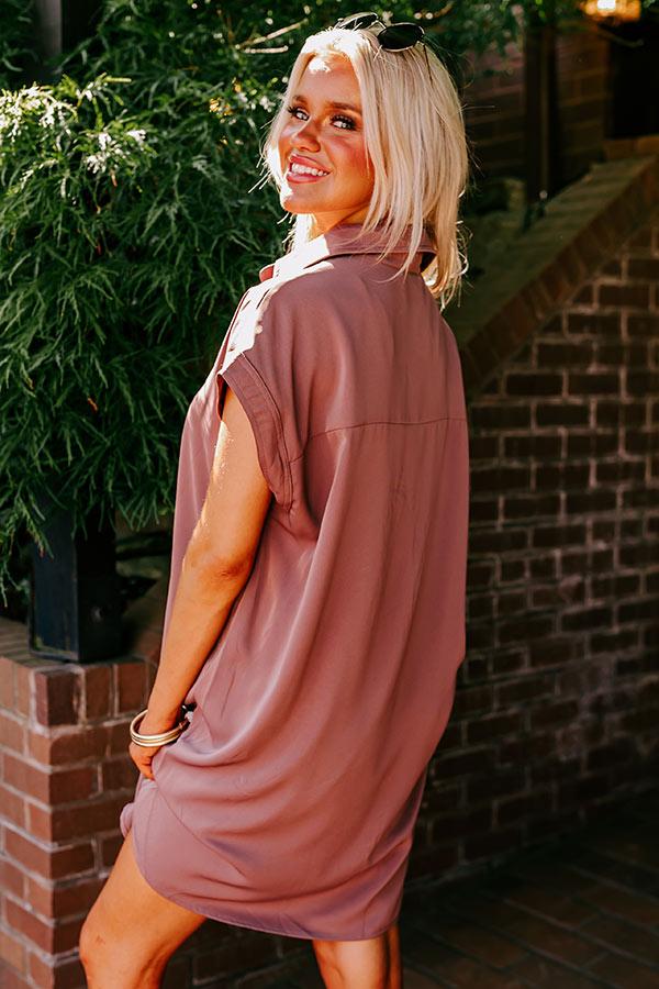Effortless Radiance Shift Dress in Hazelnut Product Image