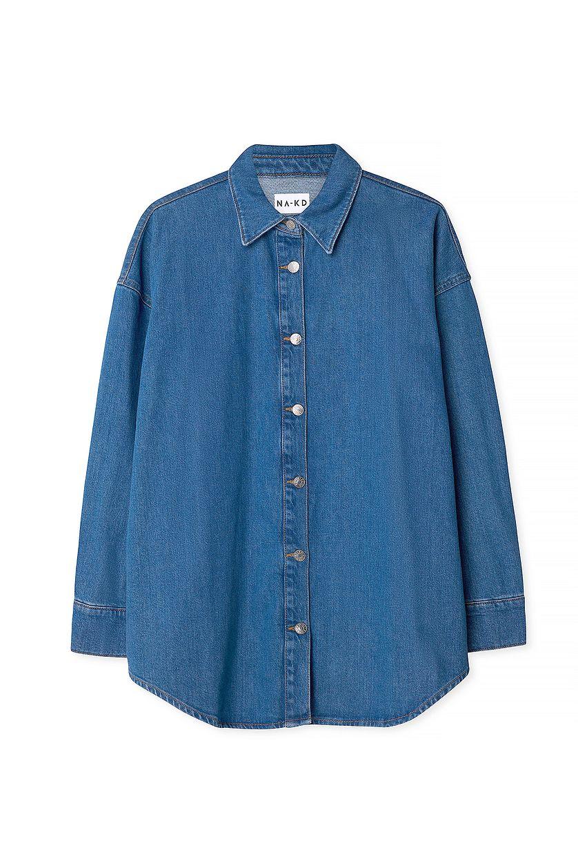 Oversized Denim Shirt Product Image