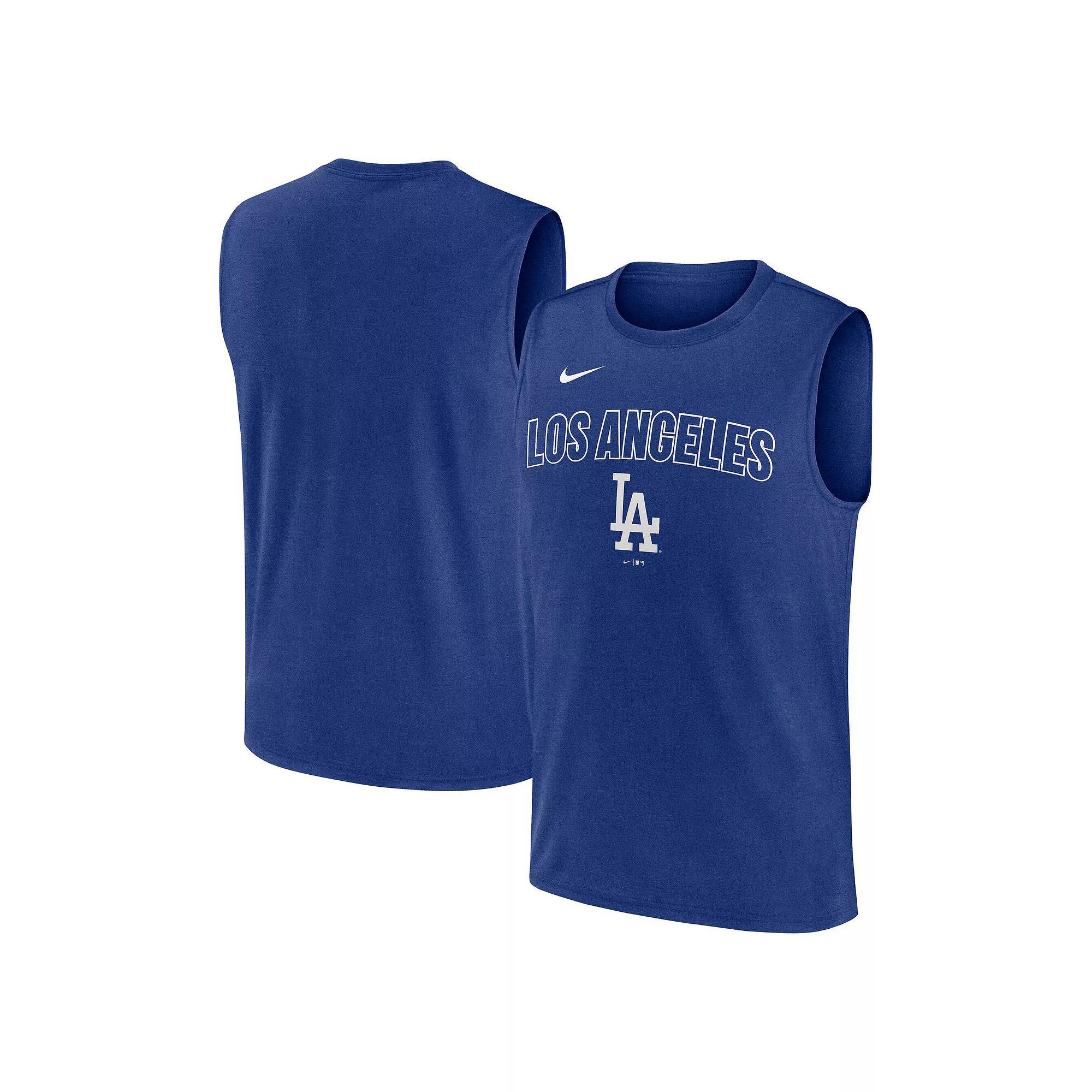 Men's Nike Royal Los Angeles Dodgers Knockout Performance Muscle Tank Top,  Product Image
