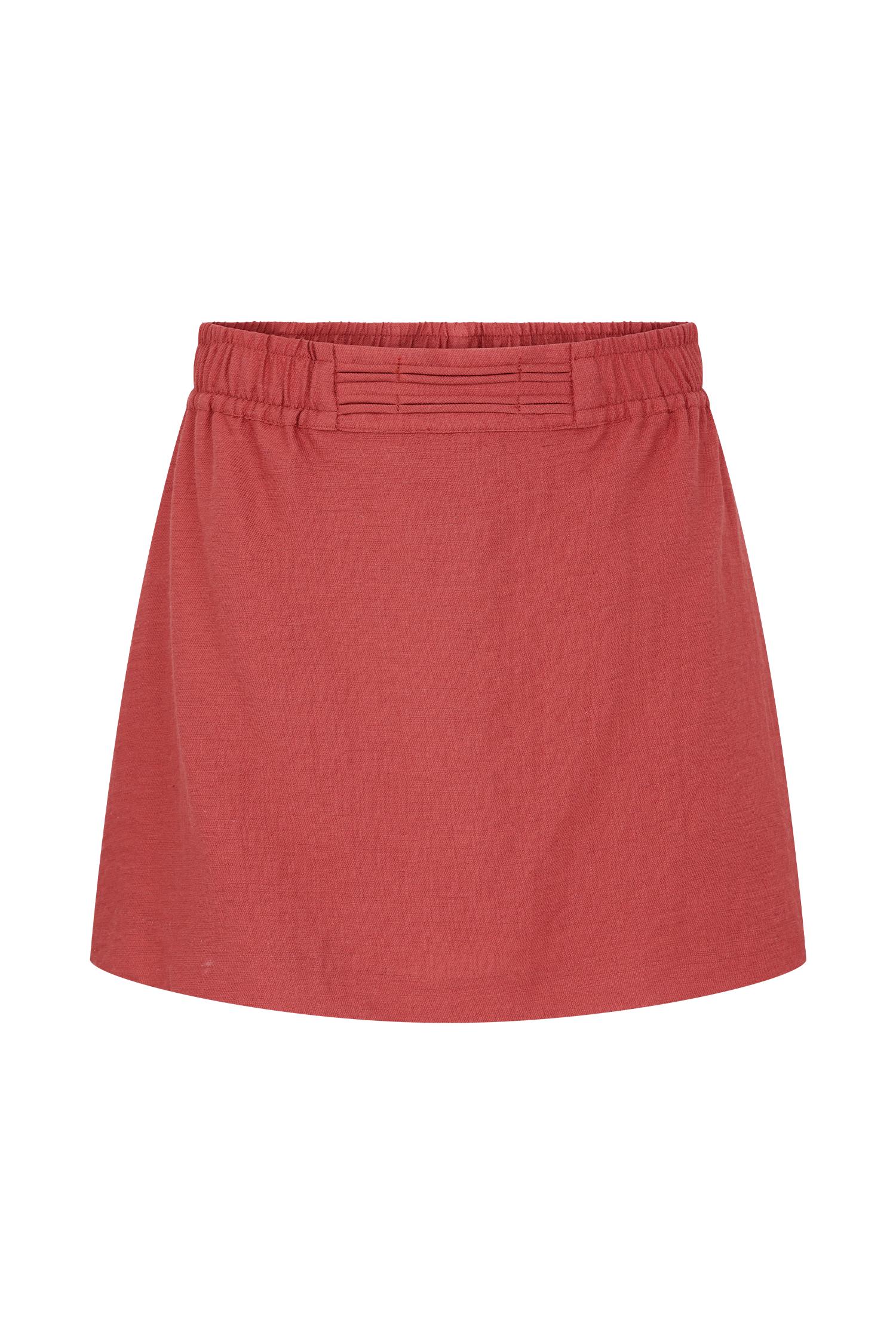 Kallie Linen Skort - Burnt Rose Product Image