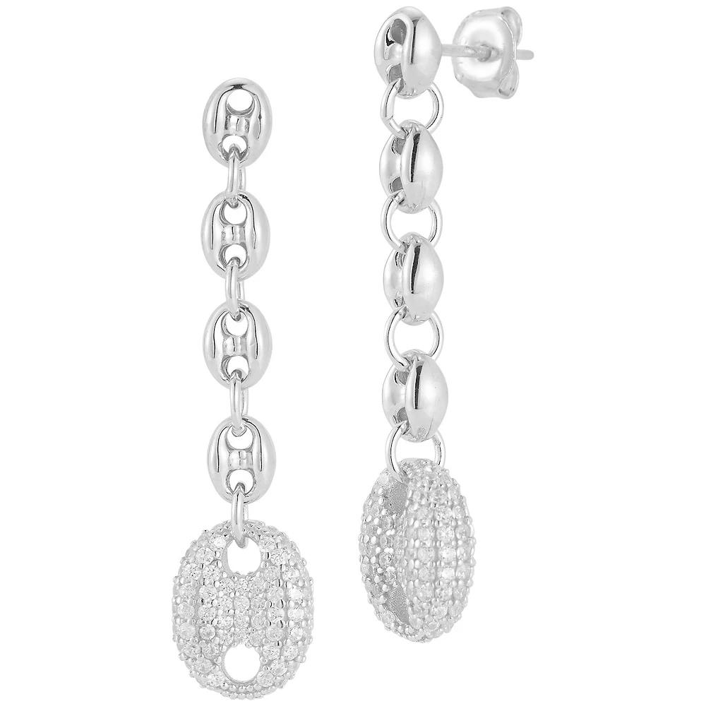 Sunkissed Sterling Sterling Silver Small Link Chain Drop Earrings, Womens, Gold Tone Product Image