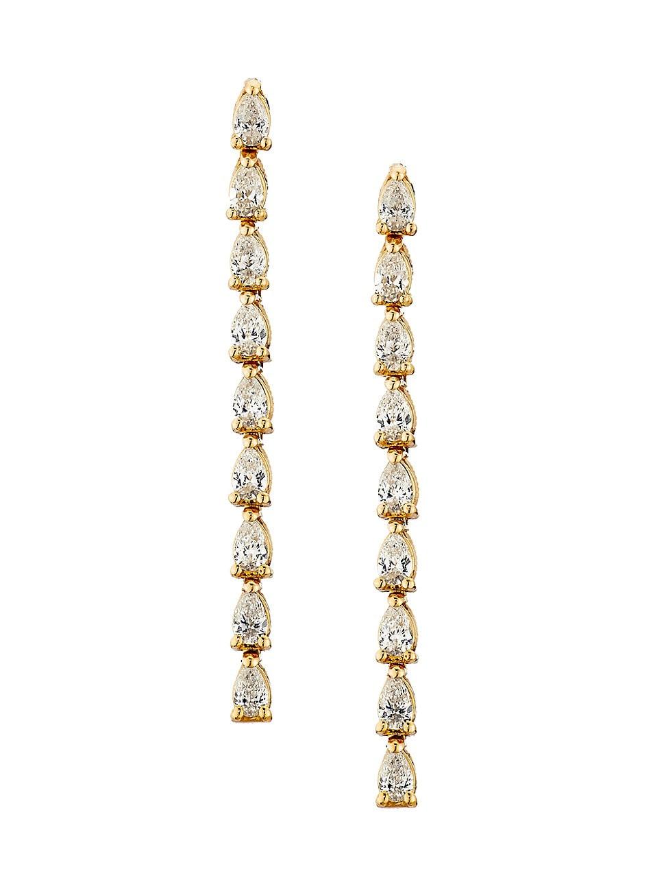 Womens Stilla 18K Yellow Gold & 1.10 TCW Diamond Drop Earrings Product Image