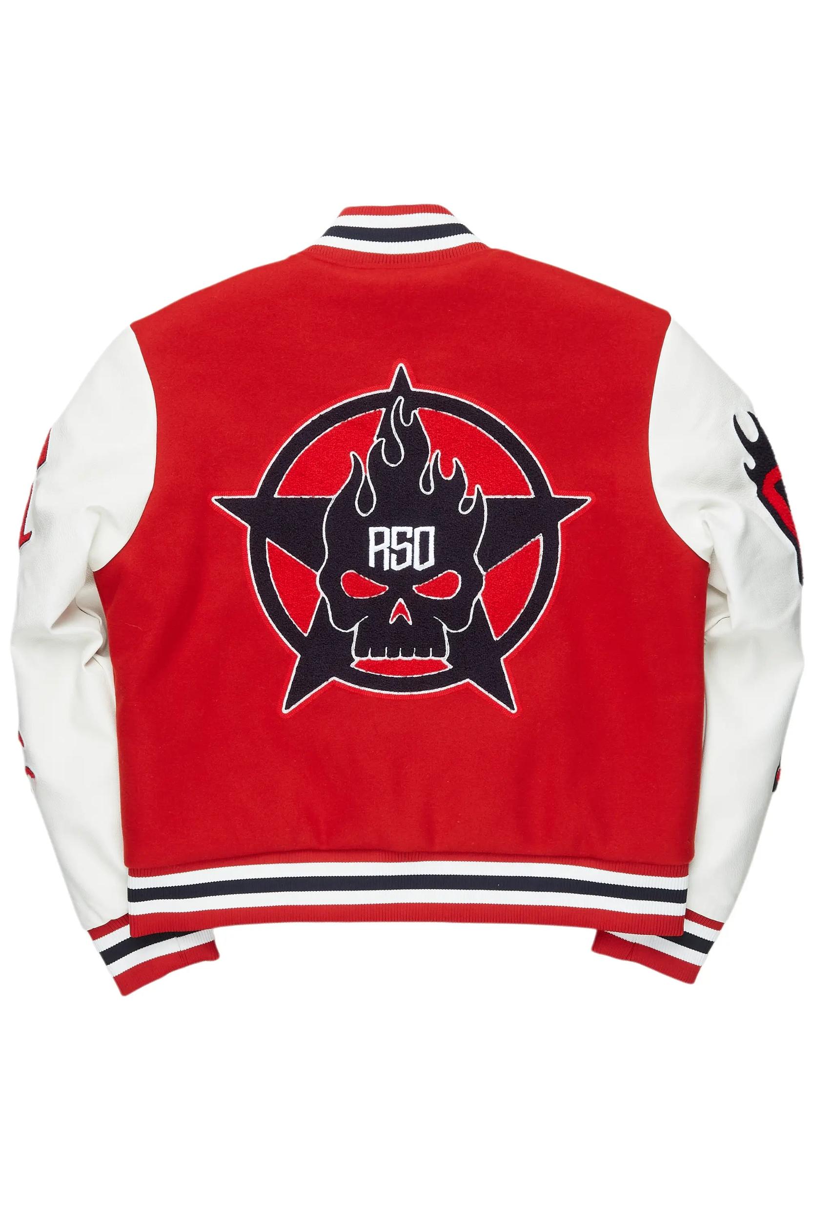 Skoll Red Varsity Jacket Male Product Image