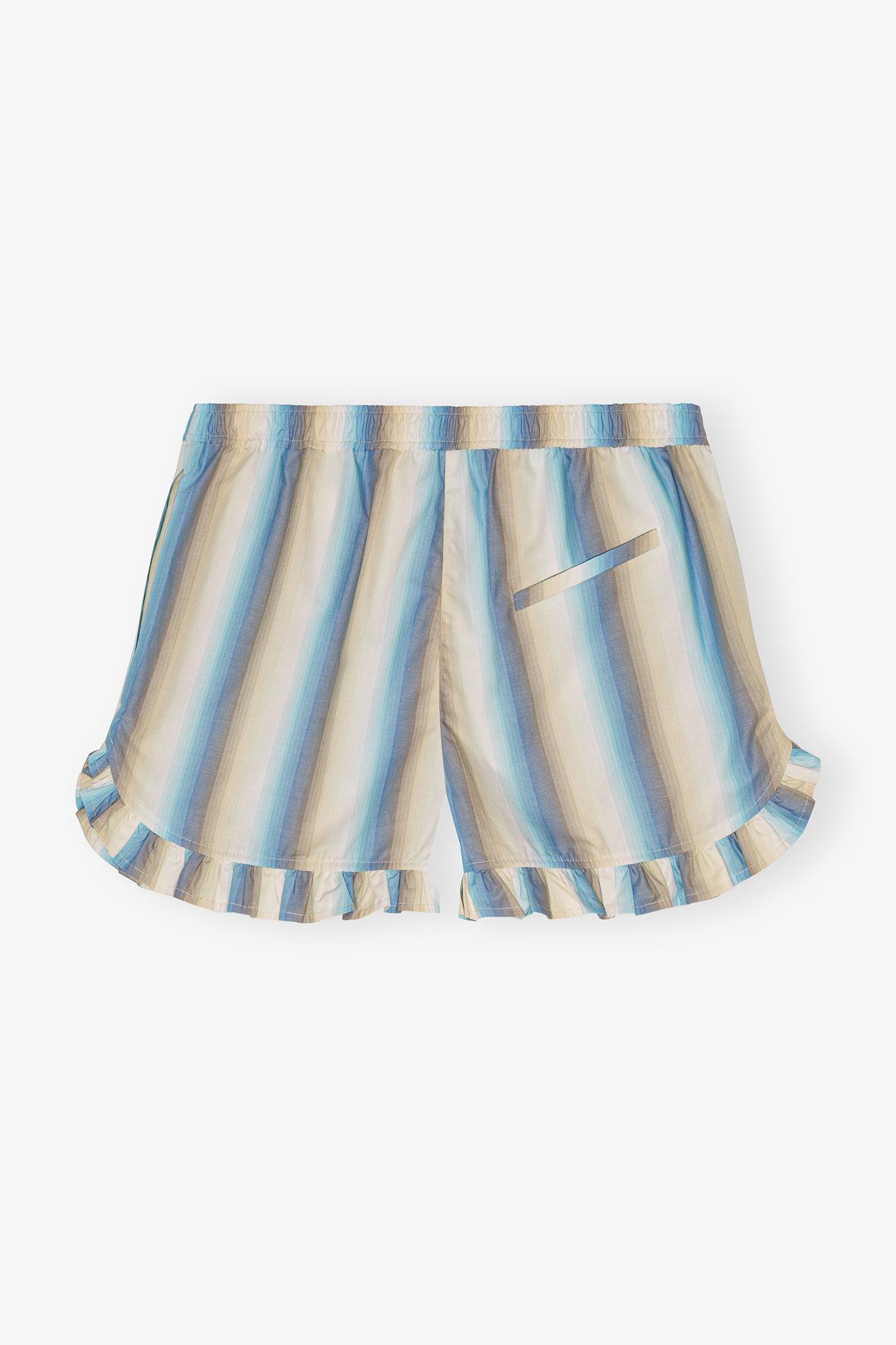 Ombre Stripe Ruffle Shorts Product Image