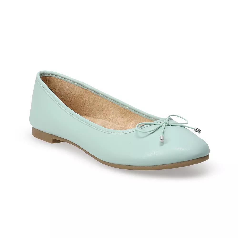 SO Emmaline Womens Ballet Flats Green Product Image