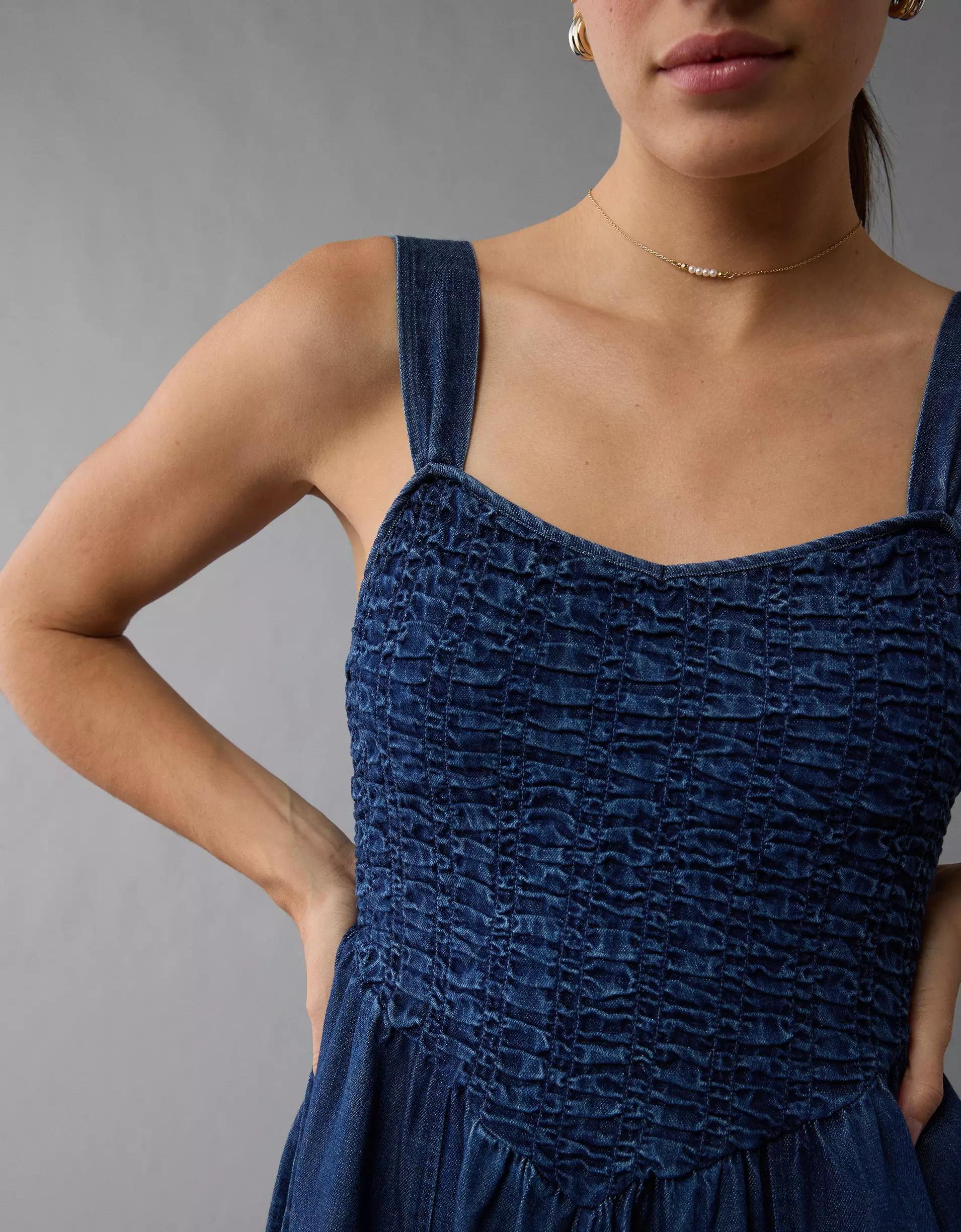 AE Smocked Sweetheart Jumpsuit Product Image