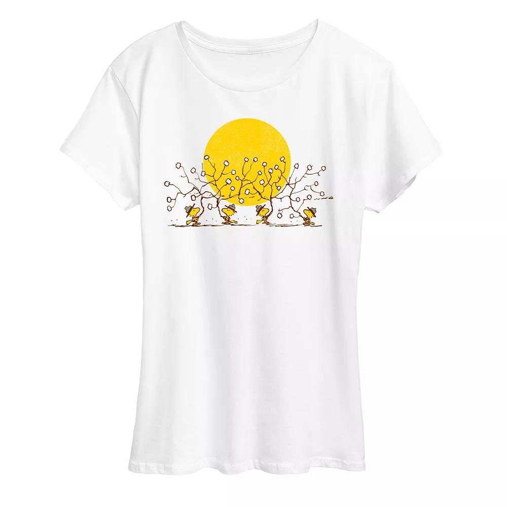 Women's Peanuts Woodstock Marshmallows Graphic Tee,  Product Image