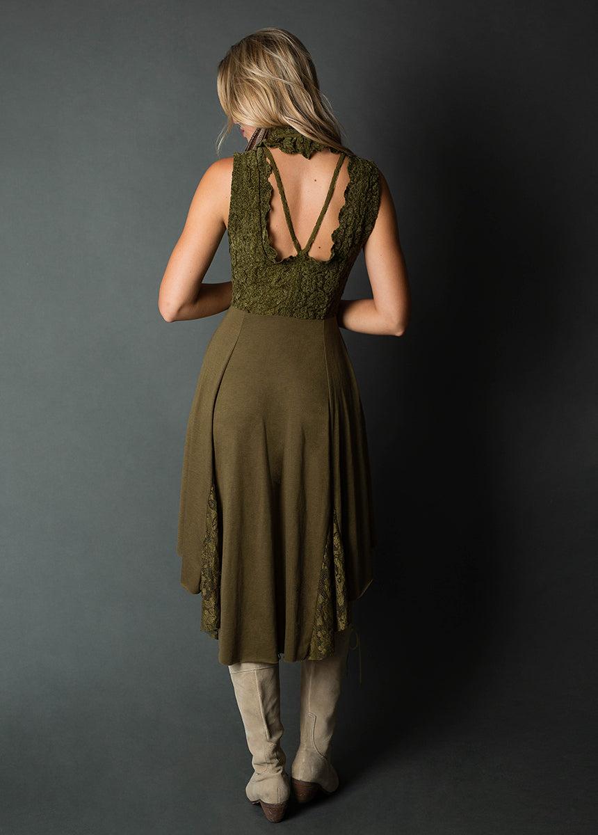 Layana Dress in Olive Female Product Image
