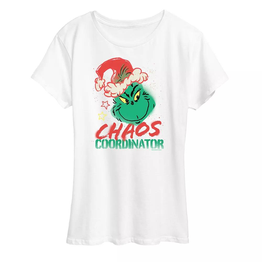 Women's Dr. Seuss The Grinch Chaos Coordinator Graphic Tee, Girl's,  Product Image