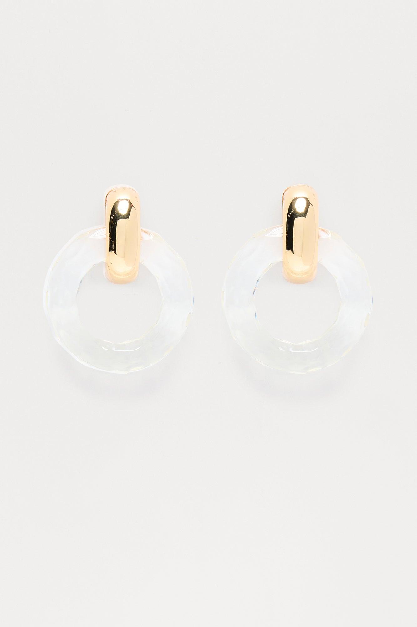 Oasis Vacation Drop Earrings - Gold/Clear Product Image