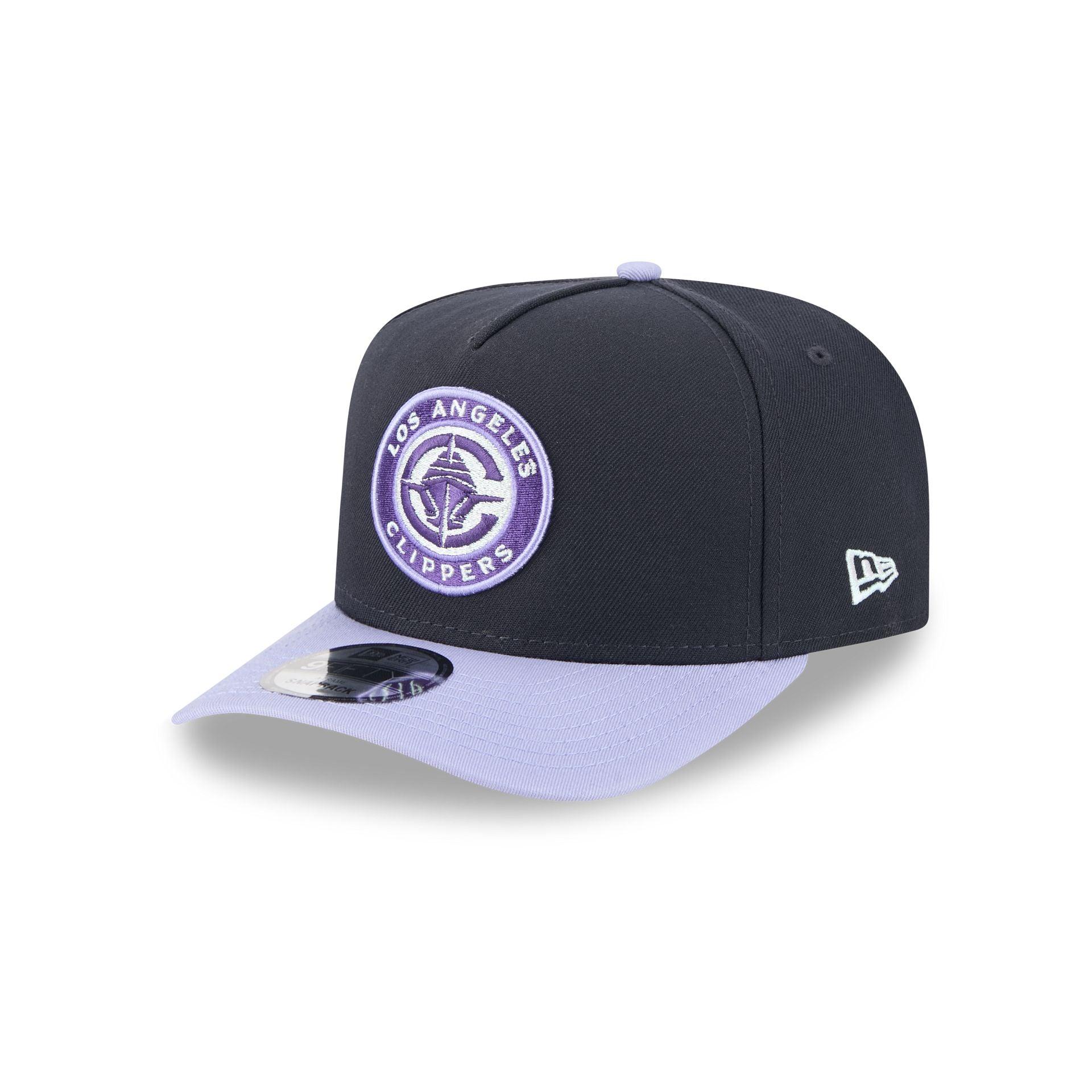 Los Angeles Clippers Navy Lavender 9FIFTY A-Frame Snapback Hat Male Product Image