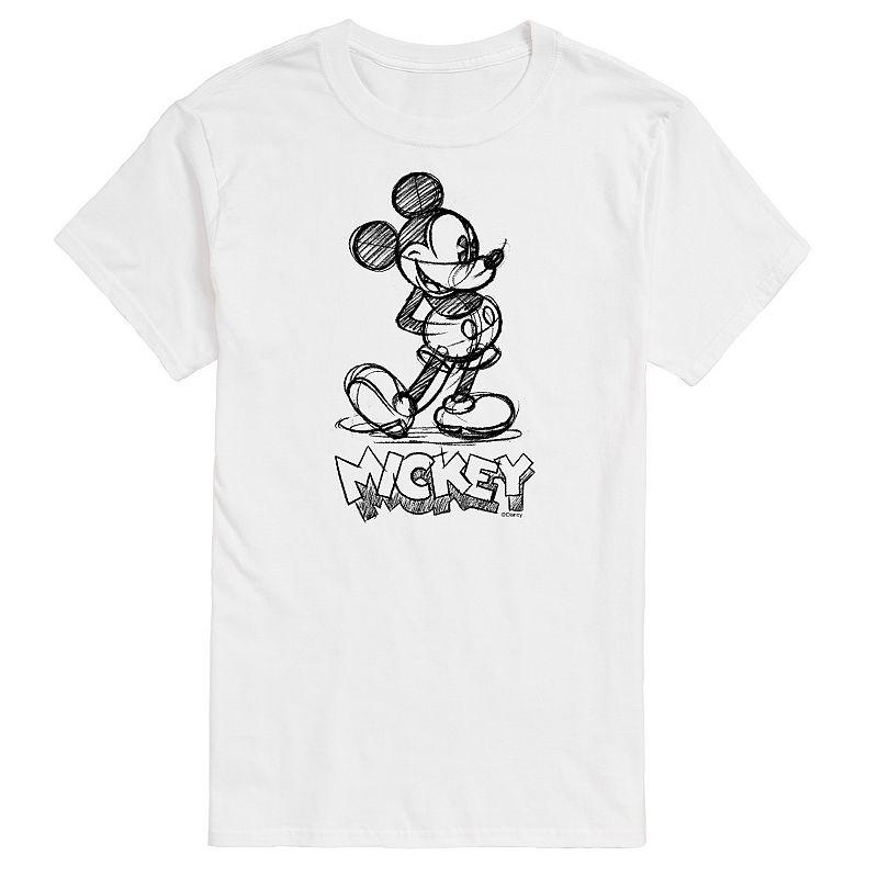 Disney's Mickey Mouse Big & Tall Sketch Graphic Tee, Men's,  Product Image