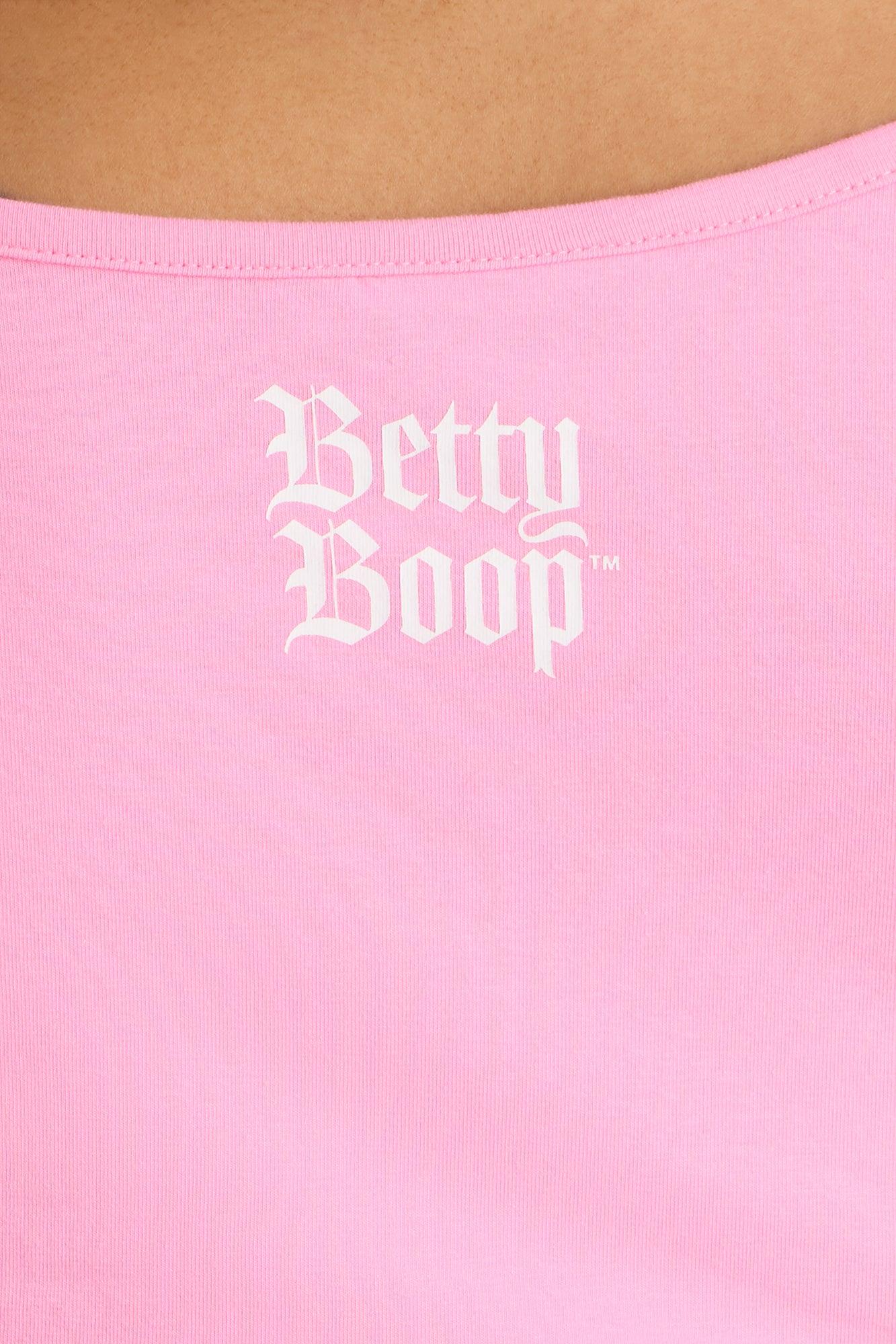 Von Dutch x Betty Boop Flirty And Bold Tank Top - Pink Female Product Image