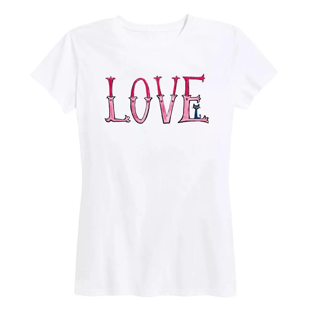 Women's Pete The Cat Big Love Graphic Tee,  Product Image