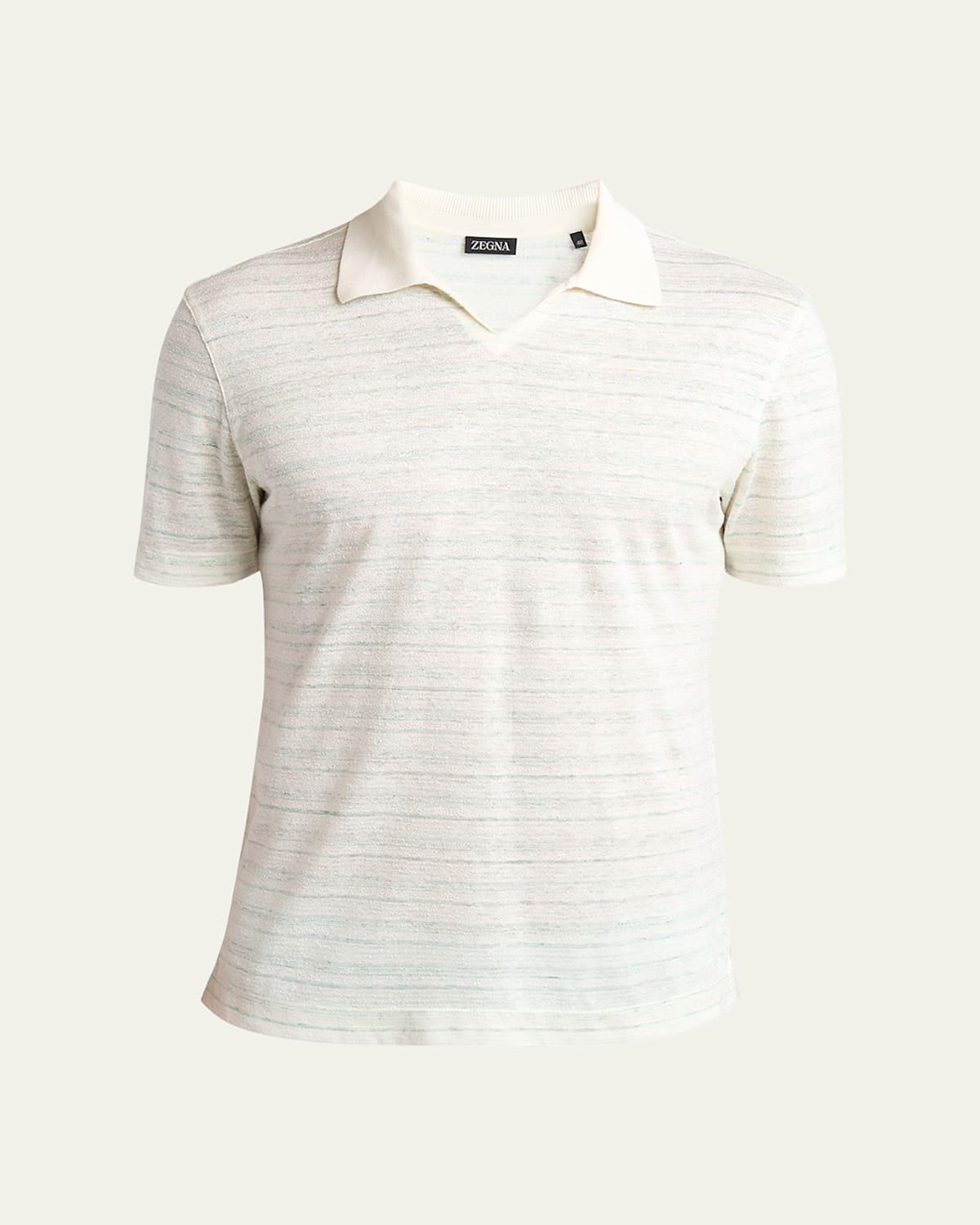 Men's Striped Polo Shirt Product Image