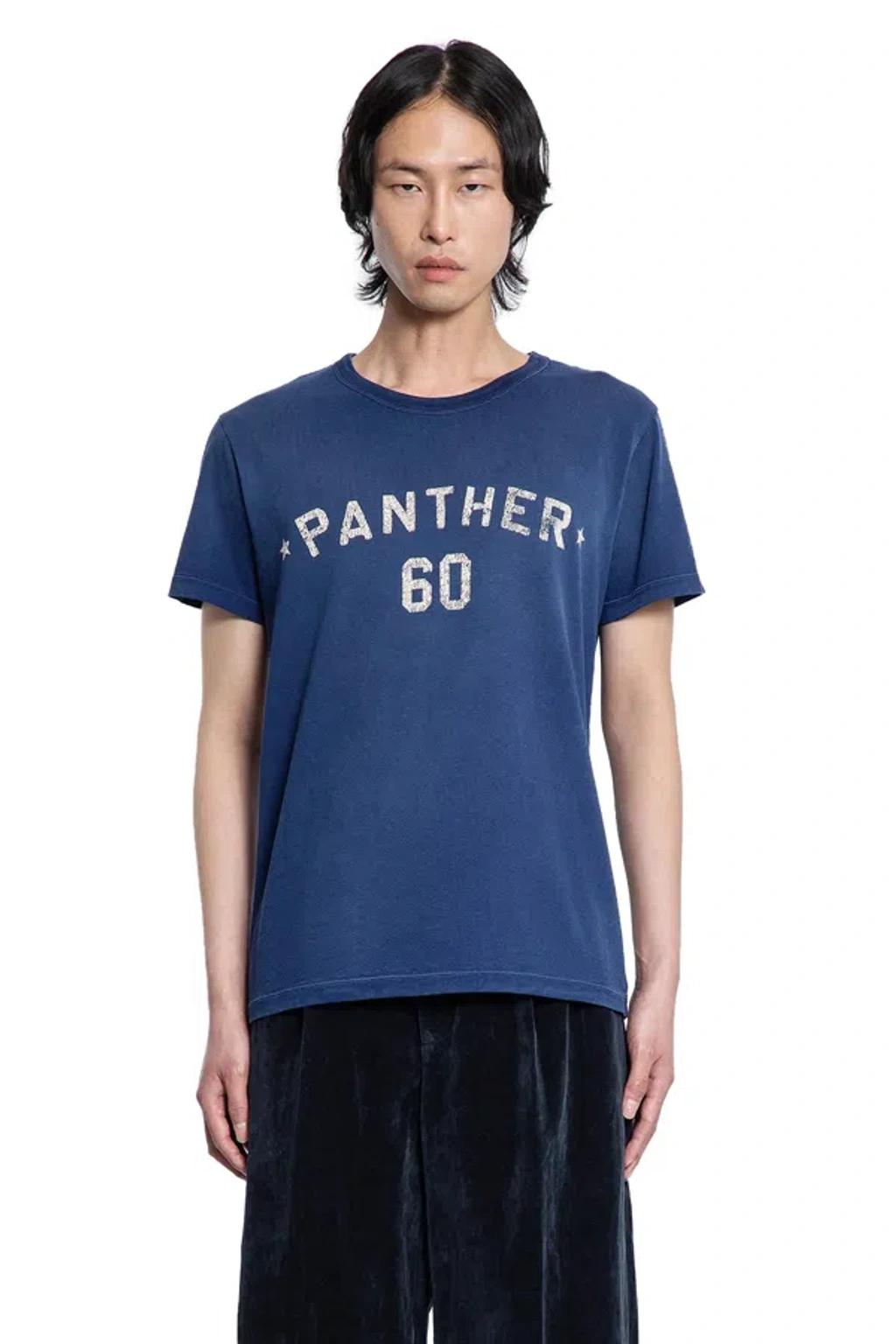VALENTINO Garavani Navy Cotton T-shirt In Blue Product Image