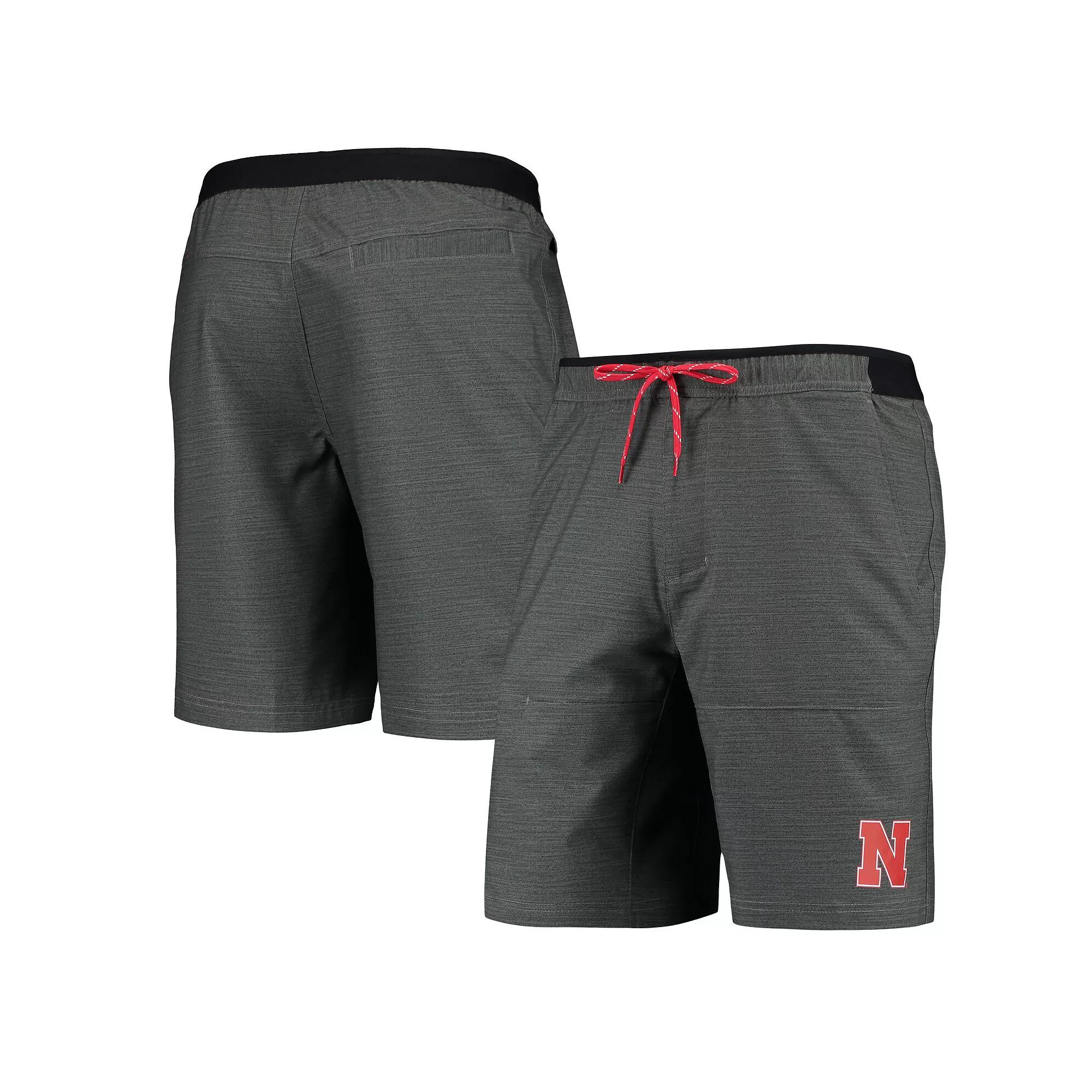 Men's Columbia Gray Nebraska Huskers Twisted Creek Omni-Shield Shorts, Size: Small, Grey Product Image