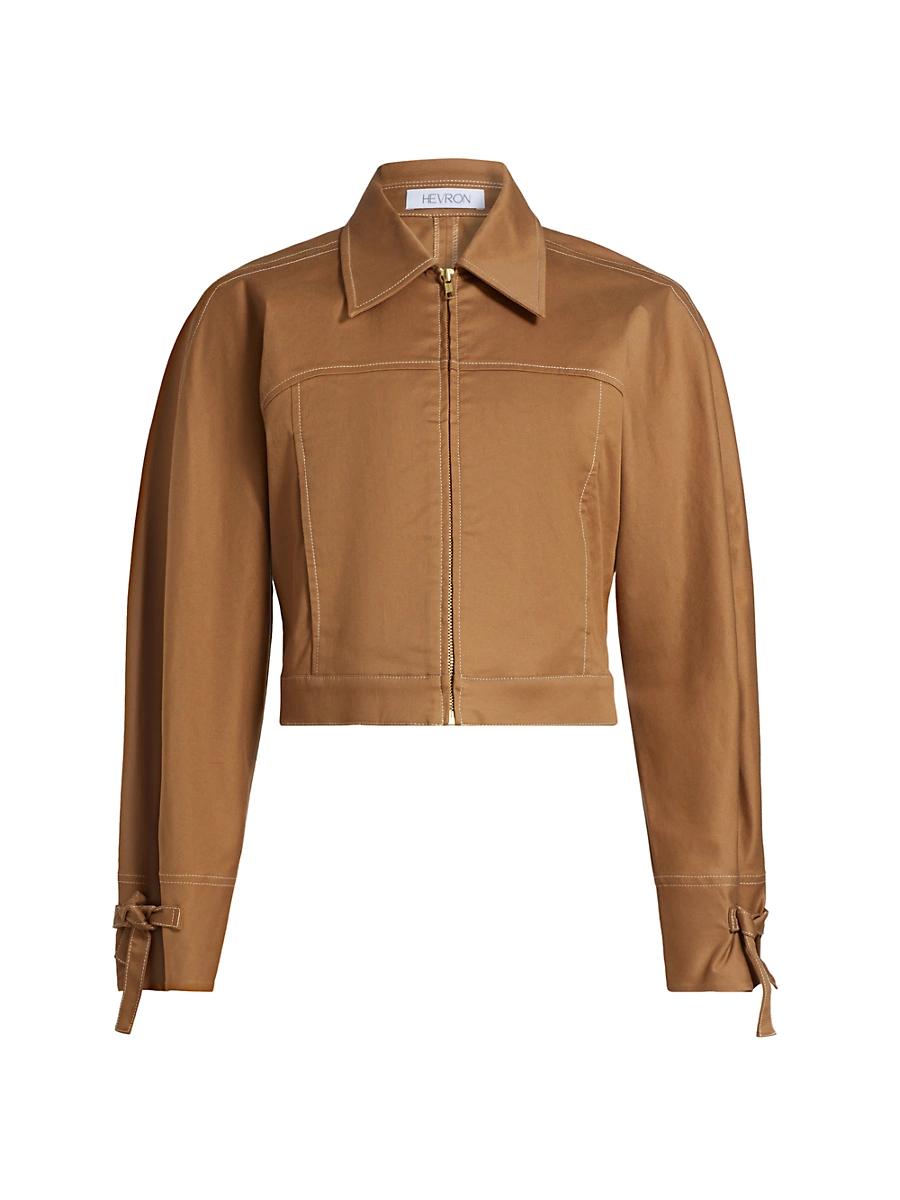 Womens Elodie Tie-Cuff Cropped Jacket Product Image