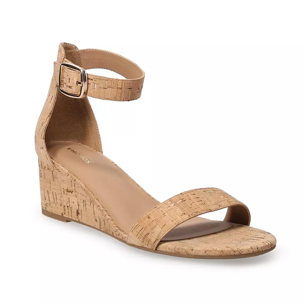 Sonoma Goods For Life® Adriel Women's Wedge Sandal, Size: 5.5, Brown Product Image