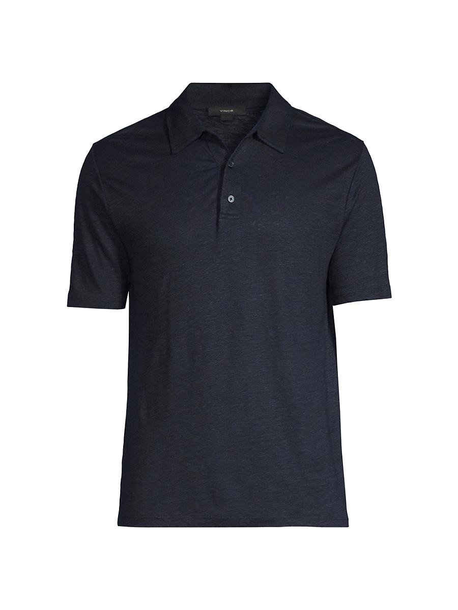 Mens Linen Polo Shirt Product Image
