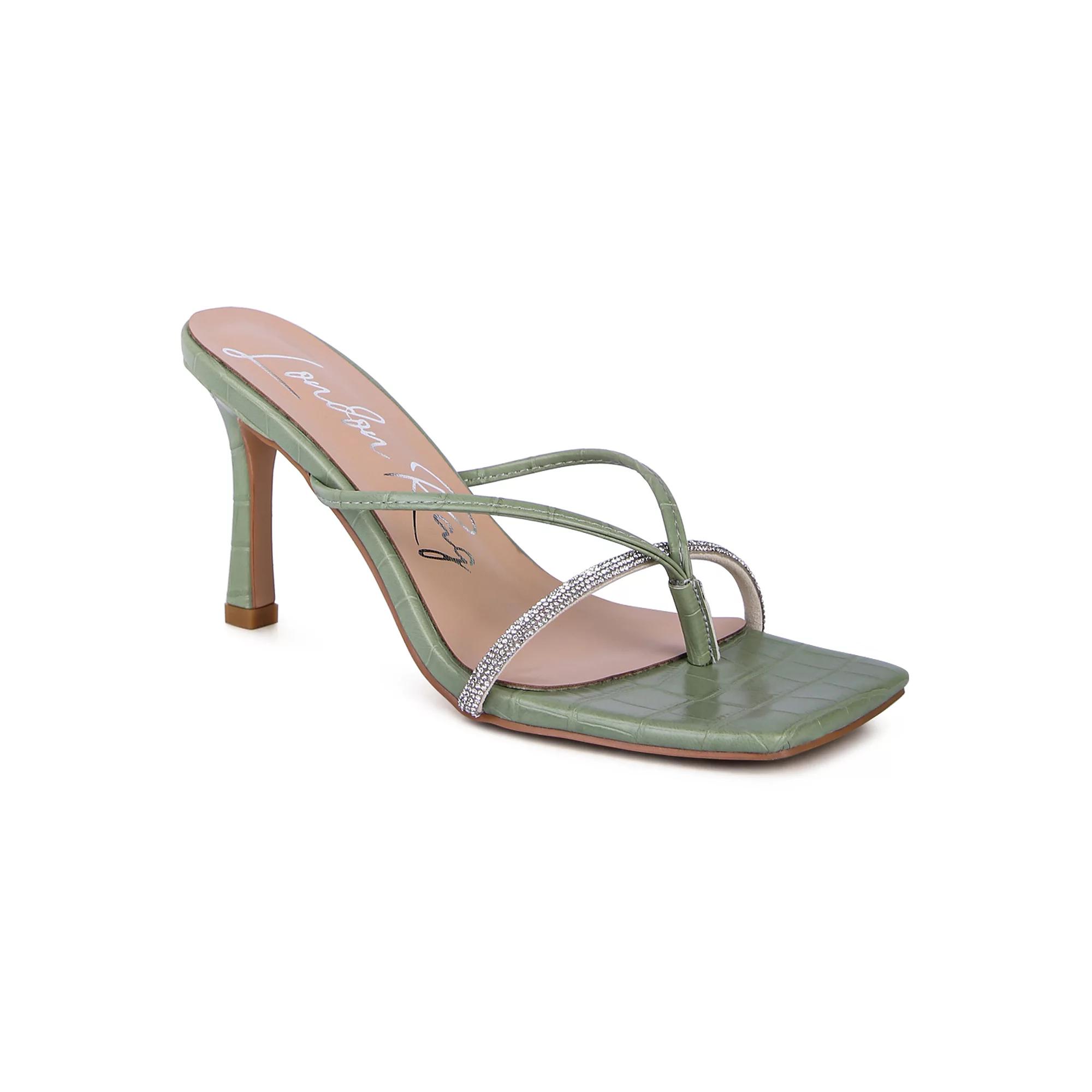 London Rag Rhinestone Women's Slider Sandals,  Product Image