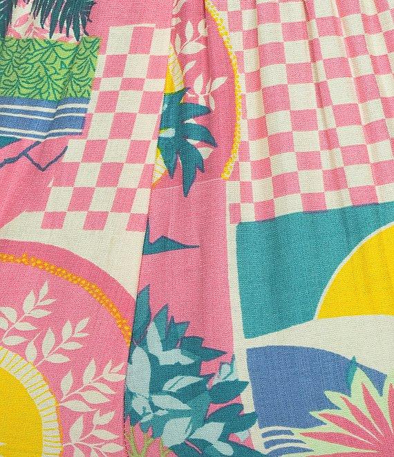 Honey & Sparkle Printed Mid Rise Elastic Waist Coordinating Shorts Product Image