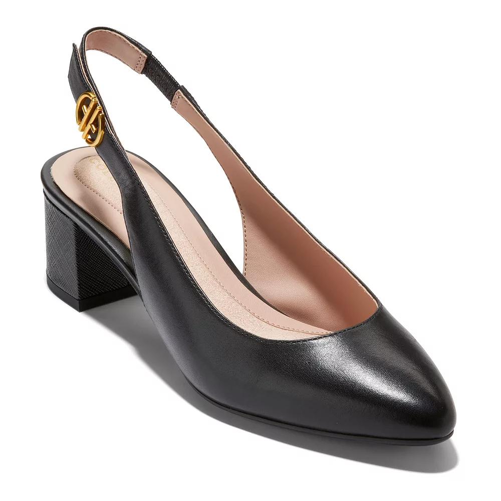 Women's Cole Haan Slingback Pumps, Size: 7, Black Leather Product Image
