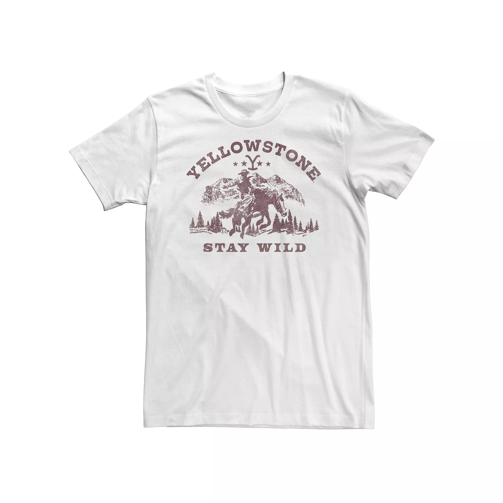 Big & Tall Yellowstone Stay Wild Tee, Men's,  Product Image