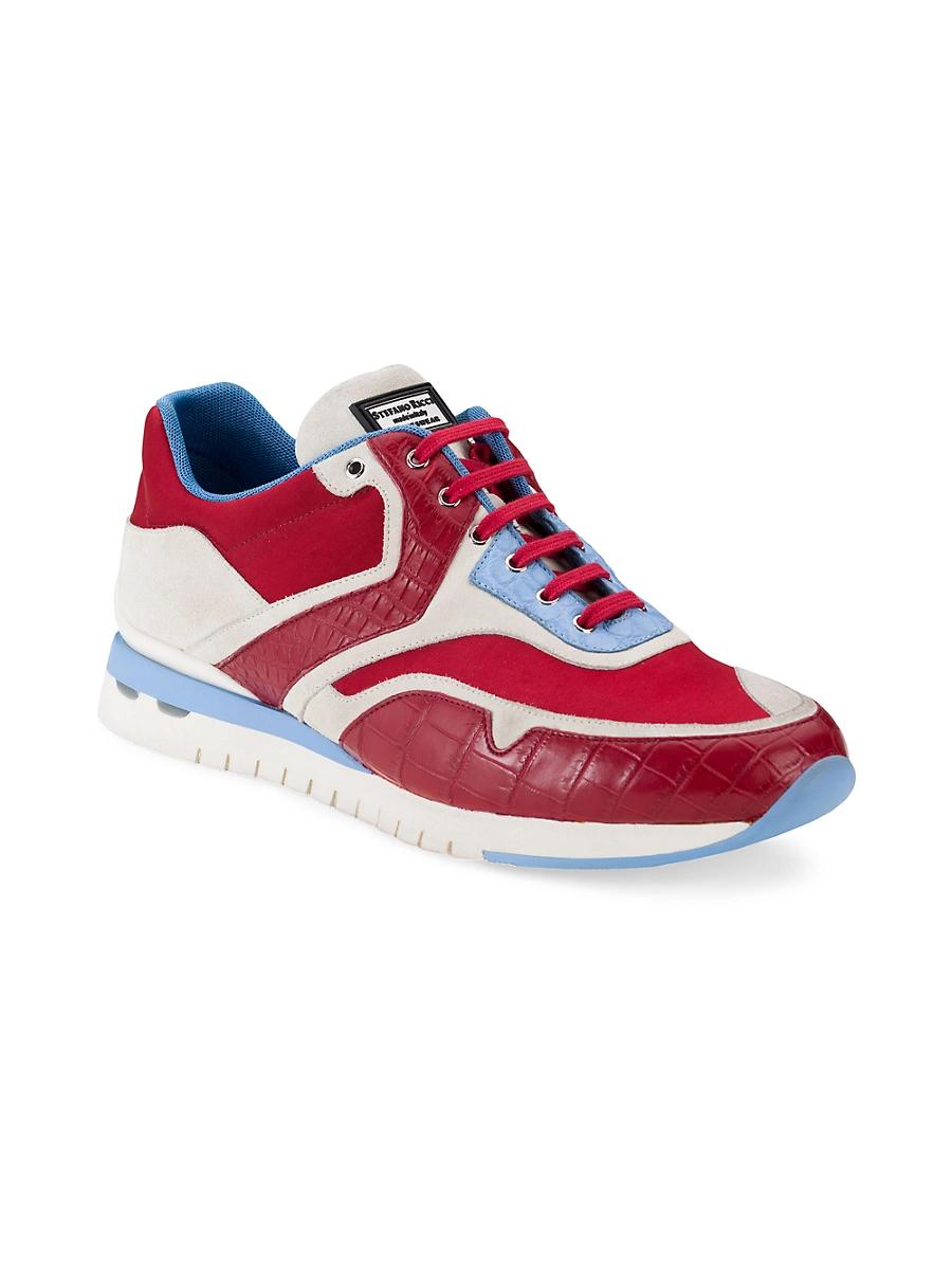 Mens Crocodile Leather Sneakers Product Image