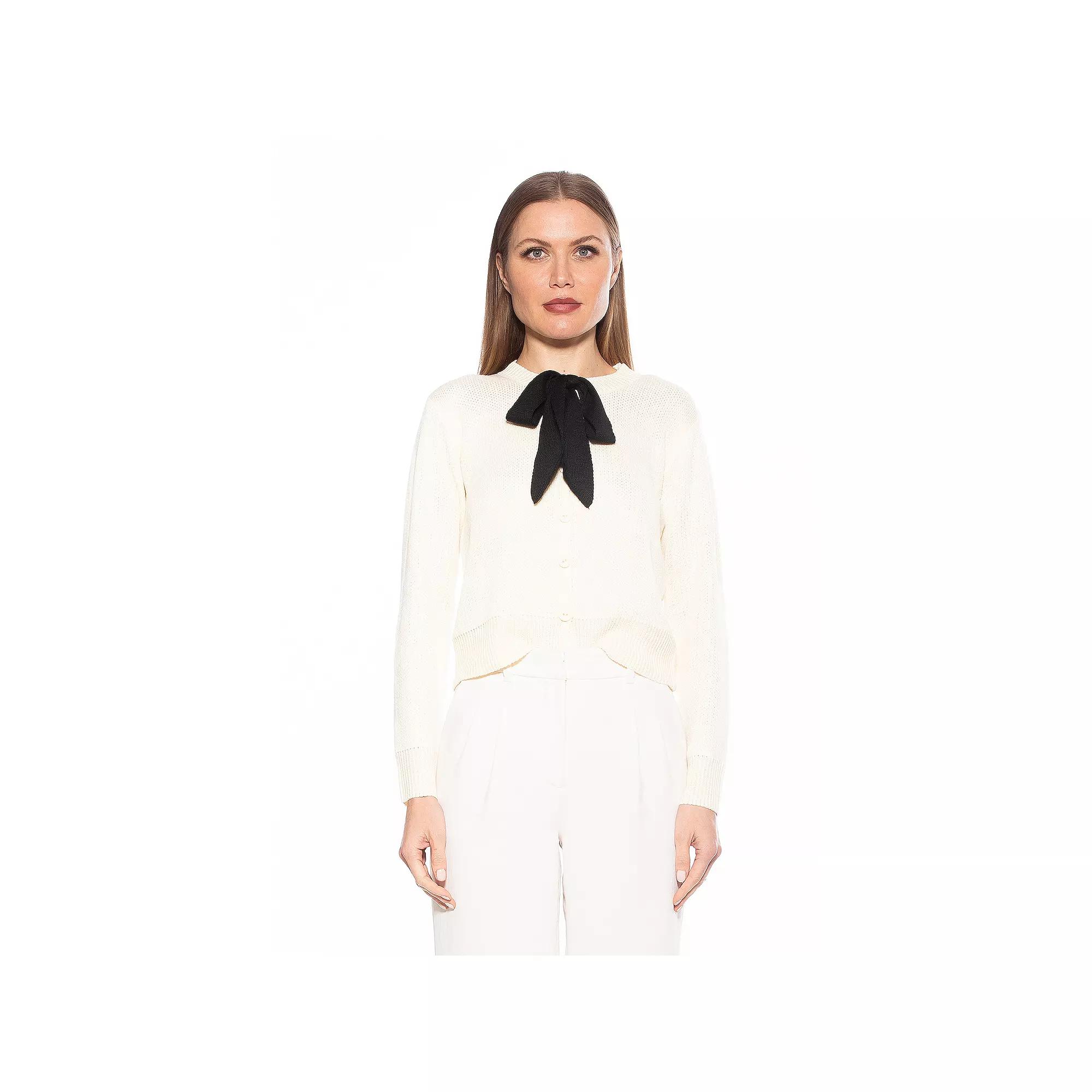 Women's ALEXIA ADMOR Calix Knit Cardigan with Bow Detail,  Product Image