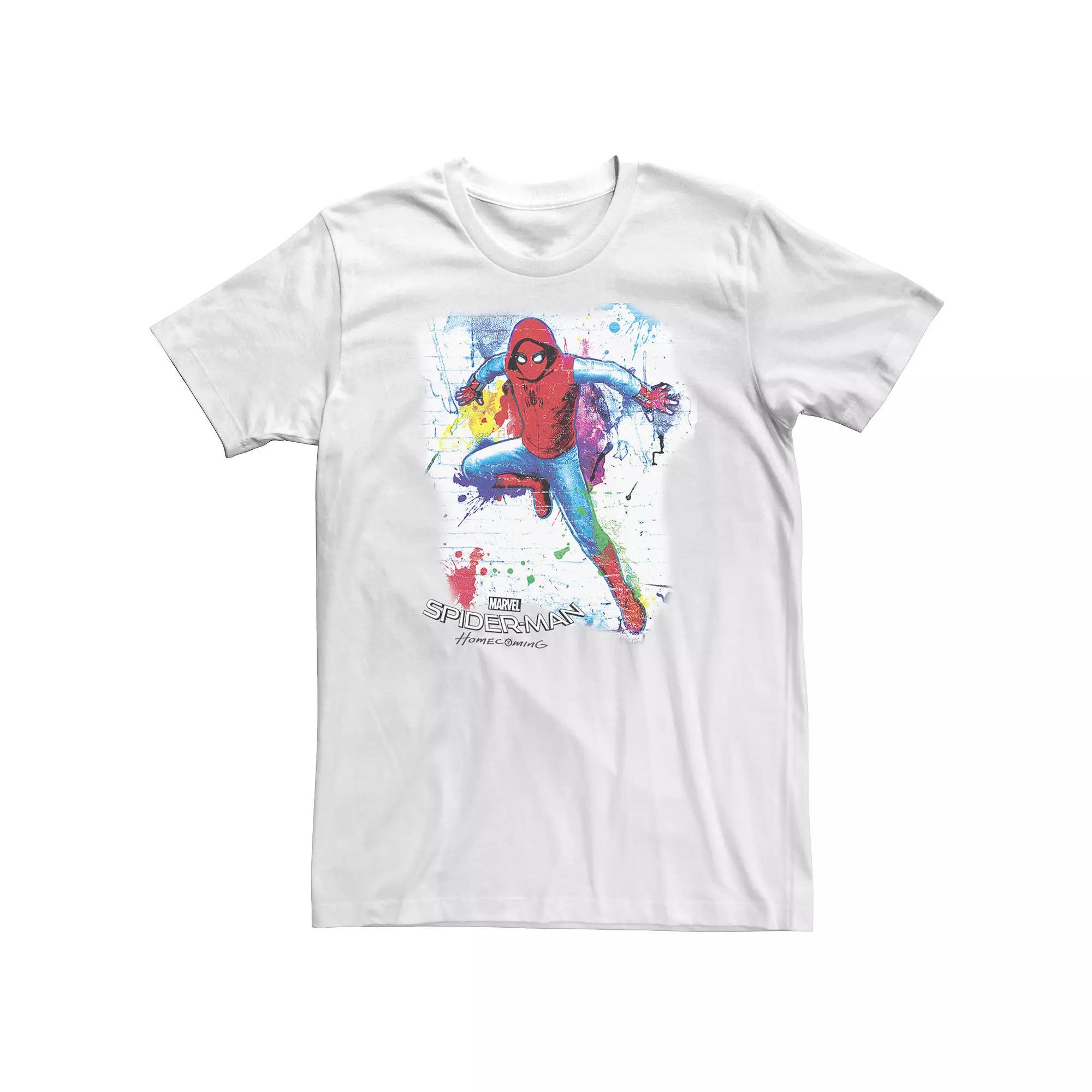 Big & Tall Marvel Spider-Man Homecoming Graffiti Stall Tee, Men's,  Product Image