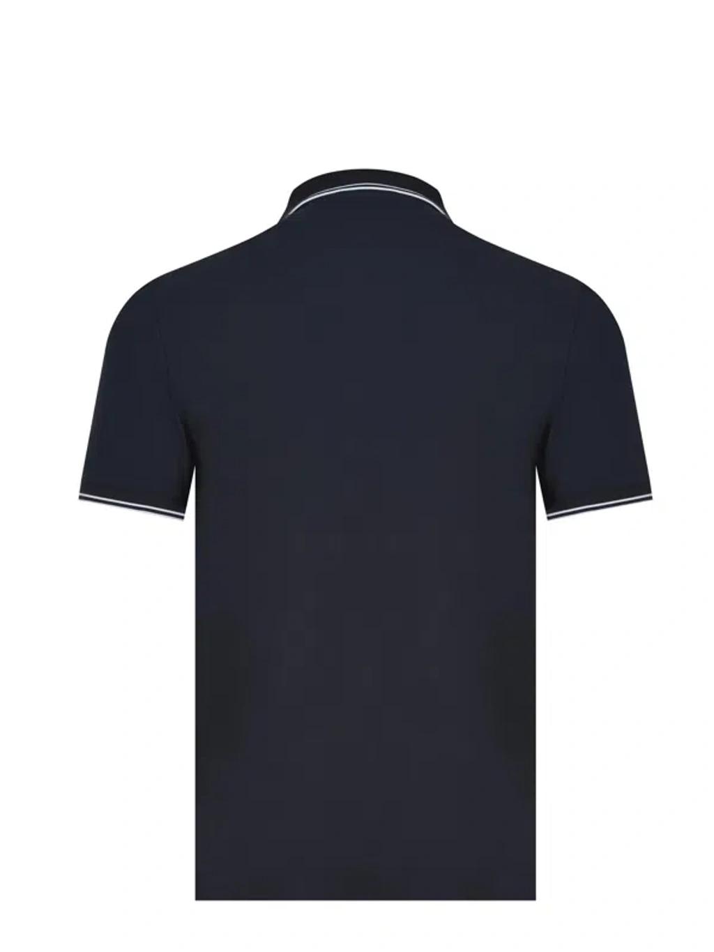 STONE ISLAND Mens Black Brand-patch Regular-fit Stretch-cotton Polo Shirt Xl Product Image