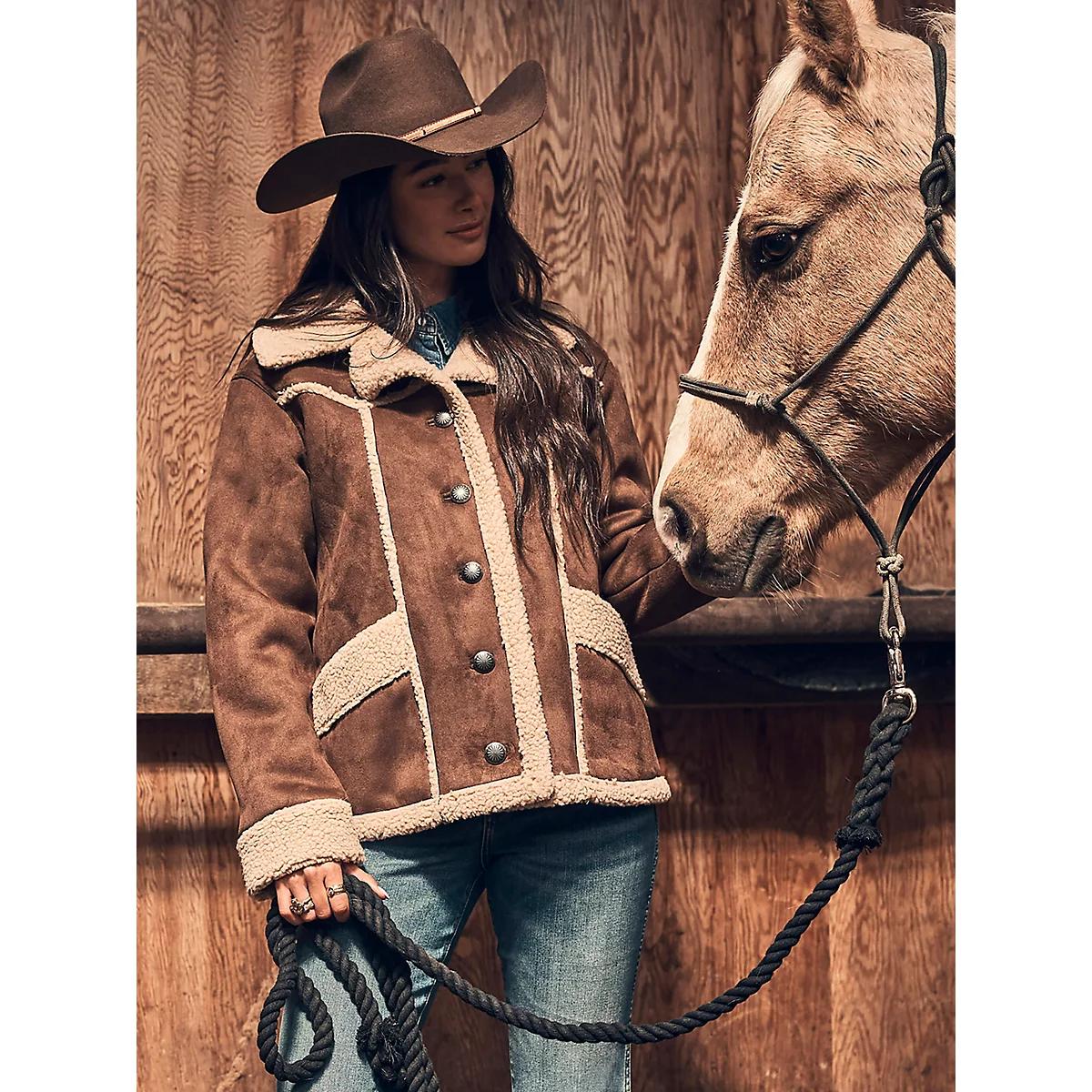 Women's Wrangler Faux Shearling Barn Coat Product Image