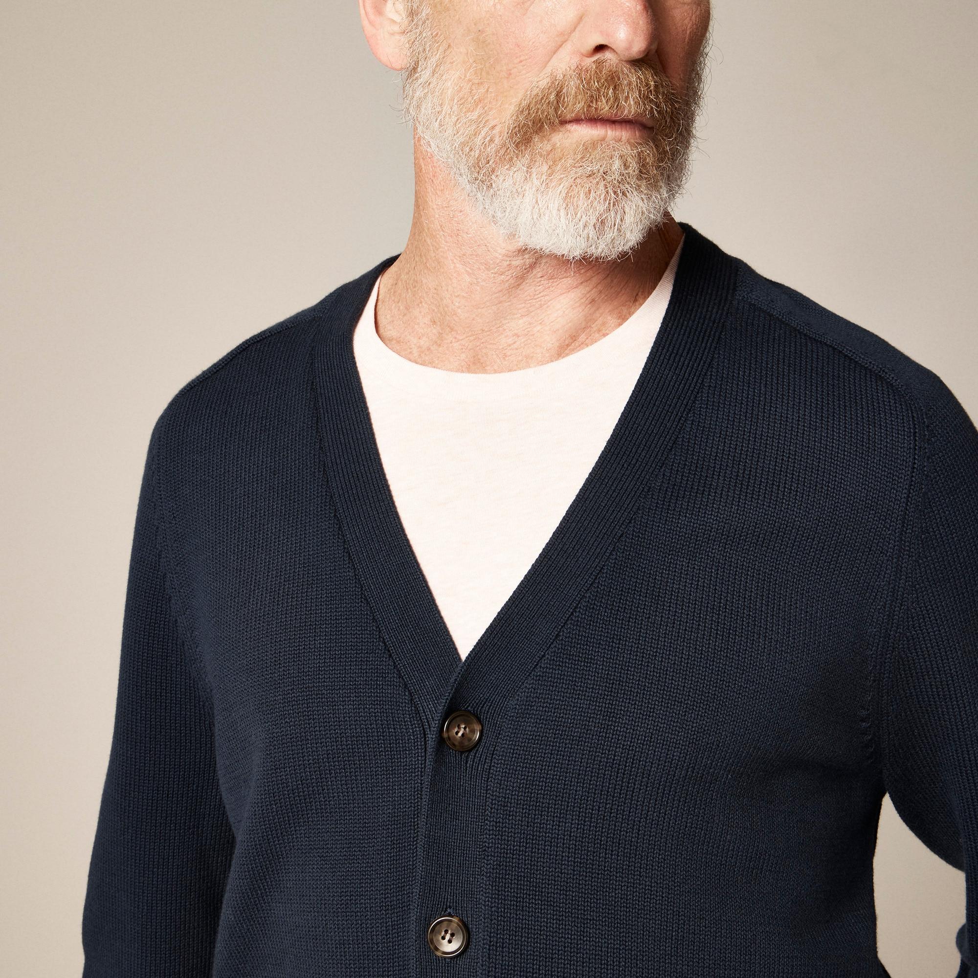 Heritage cotton V-neck cardigan Product Image