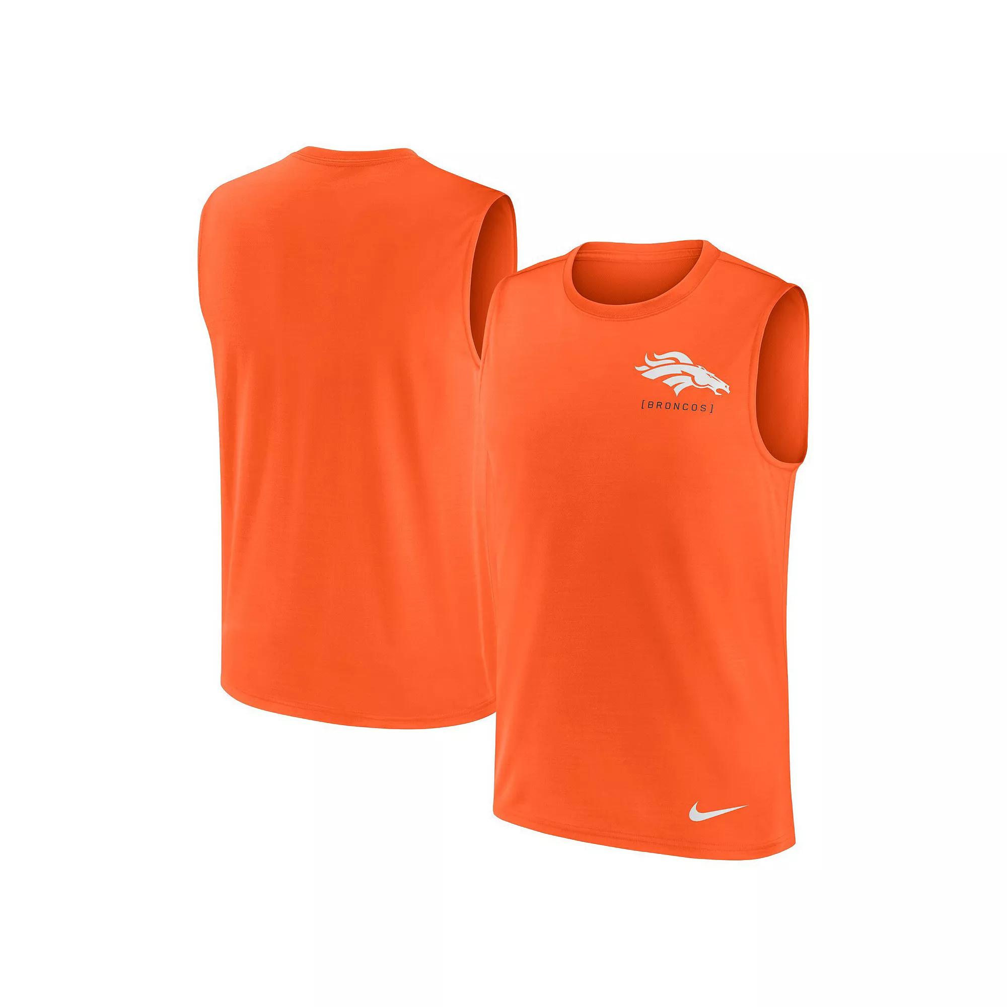 Men's Nike Orange Denver Broncos Muscle Tank Top, Size: Medium Product Image