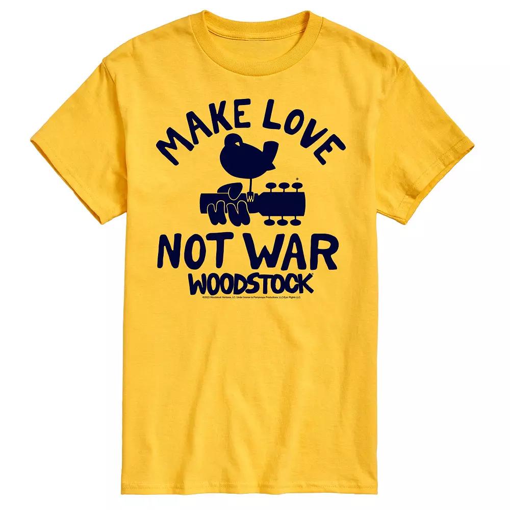 Men's Woodstock Make Love Not War Graphic Tee,  Product Image