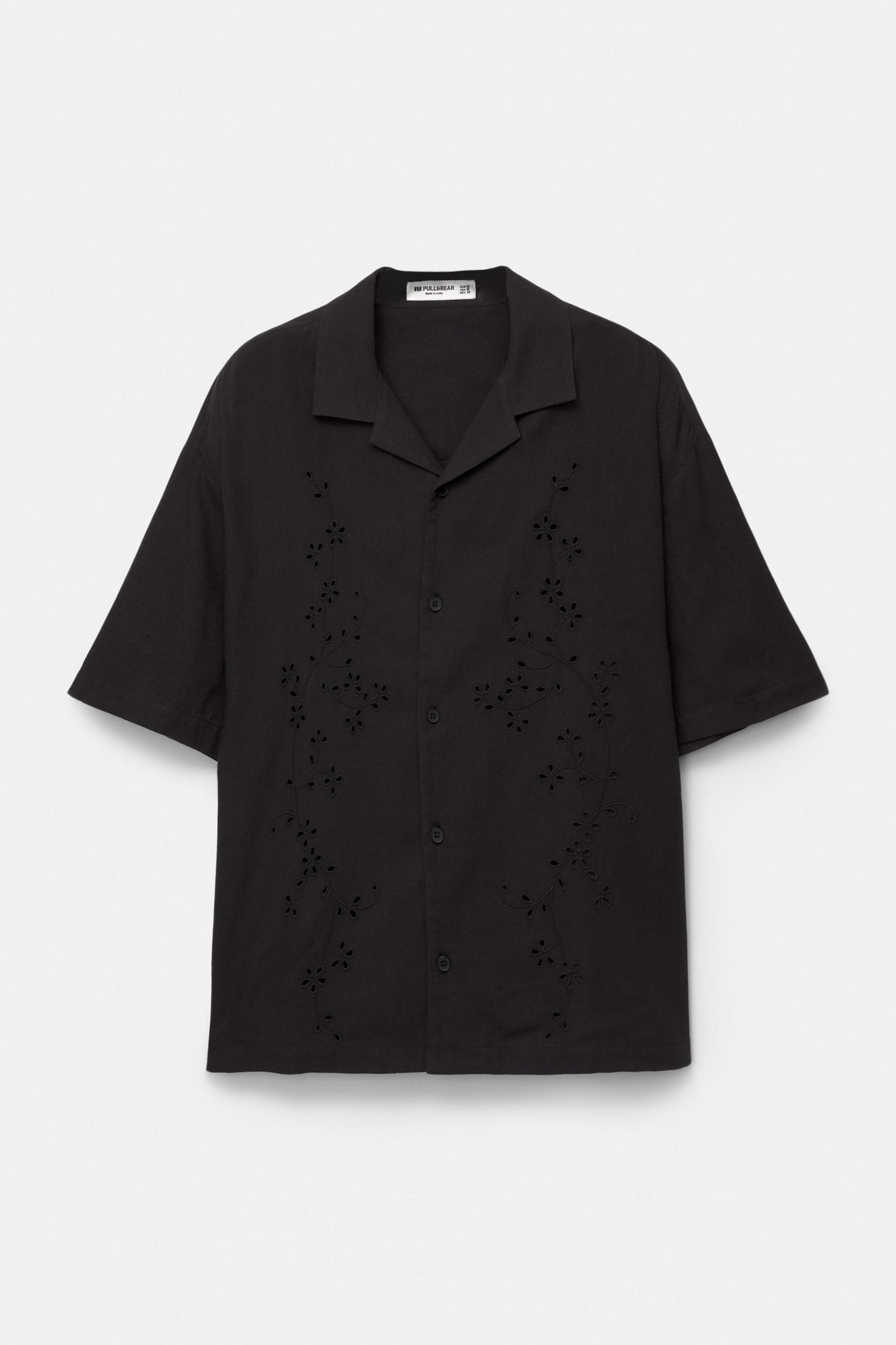 Shirt with floral embroidery Product Image