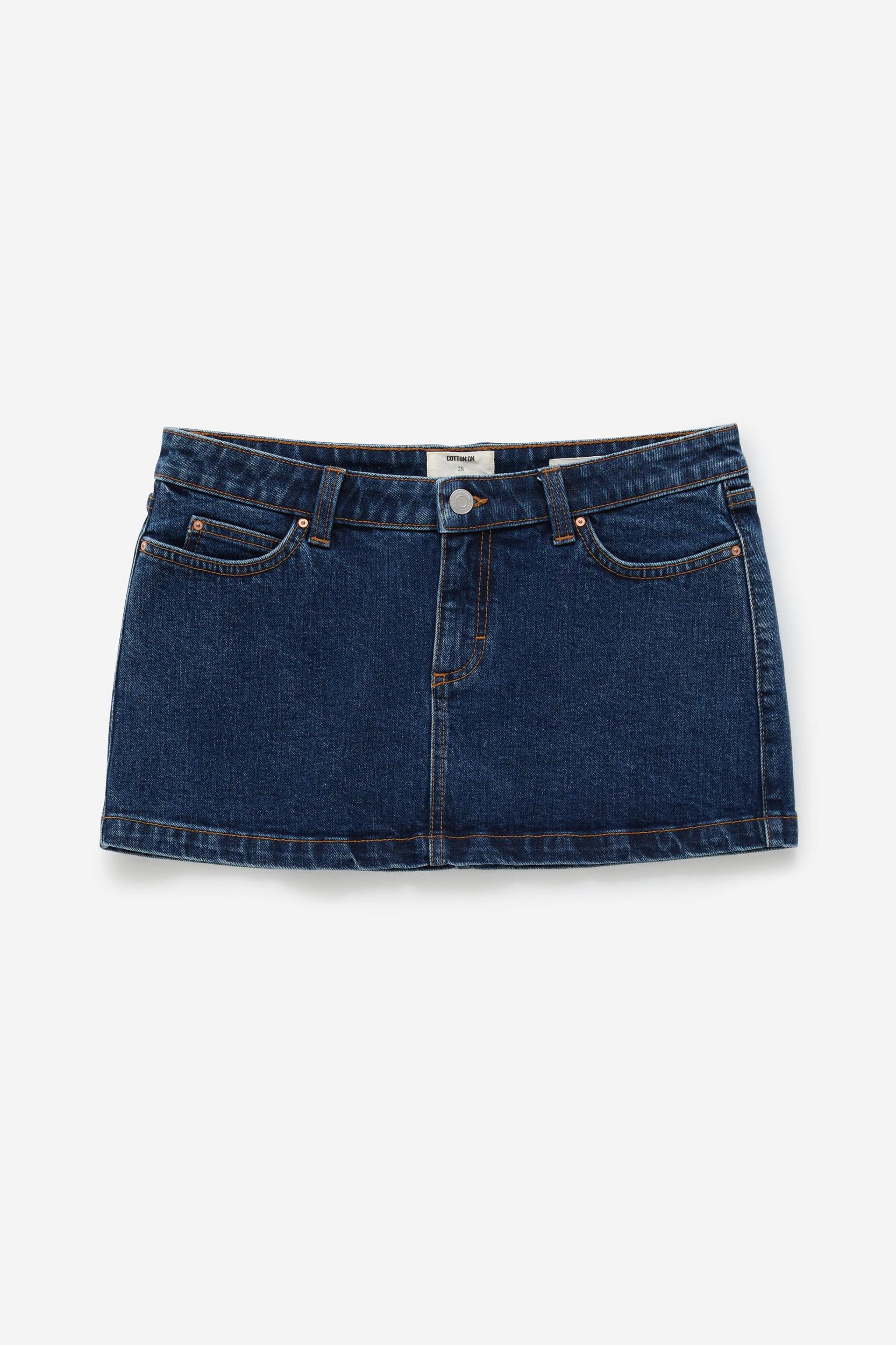 Micro Low Denim Skirt Product Image