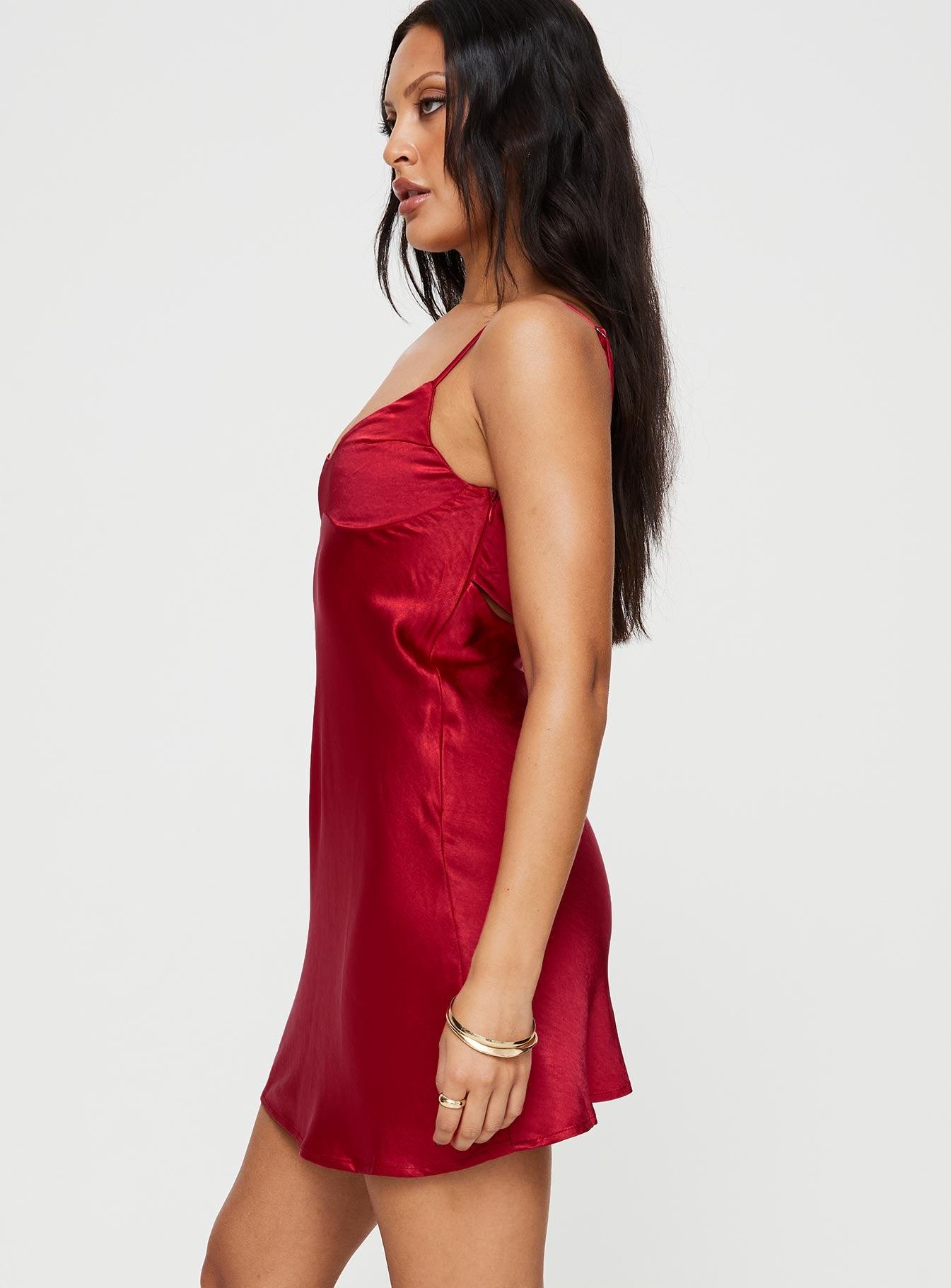 Jazelle Mini Dress Red Product Image