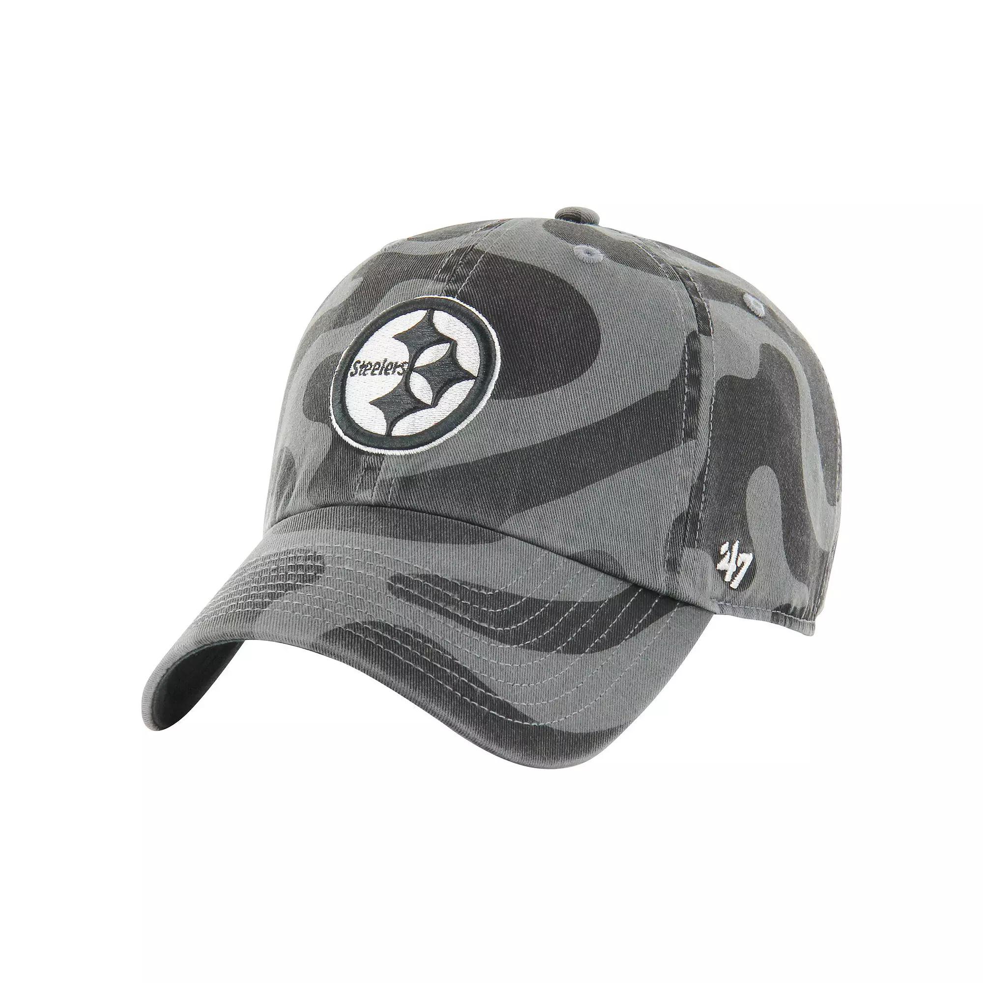 Women's '47 Charcoal Pittsburgh Steelers Freeform Clean Up Adjustable Hat Product Image