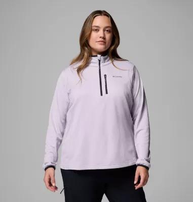 Columbia Womens Essential Hike Grid Fleece Half Zip Jacket - Plus Size- Product Image