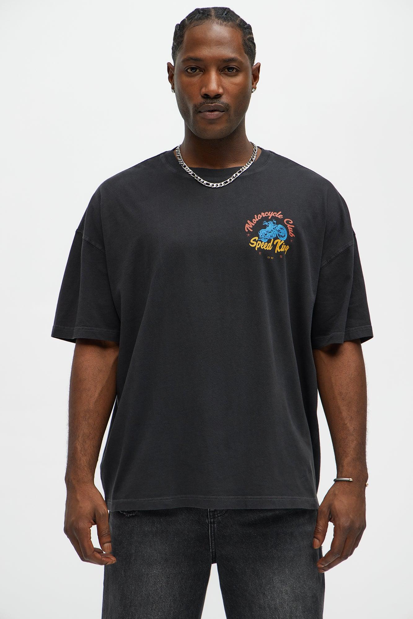 Motorcycle Club Speed King Oversized Short Sleeve Tee - Black Product Image