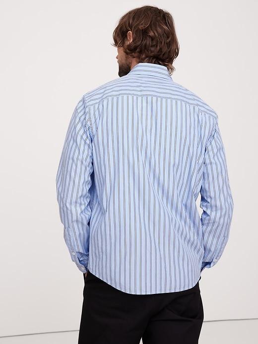 Standard-Fit Washed Cotton Poplin Shirt Product Image