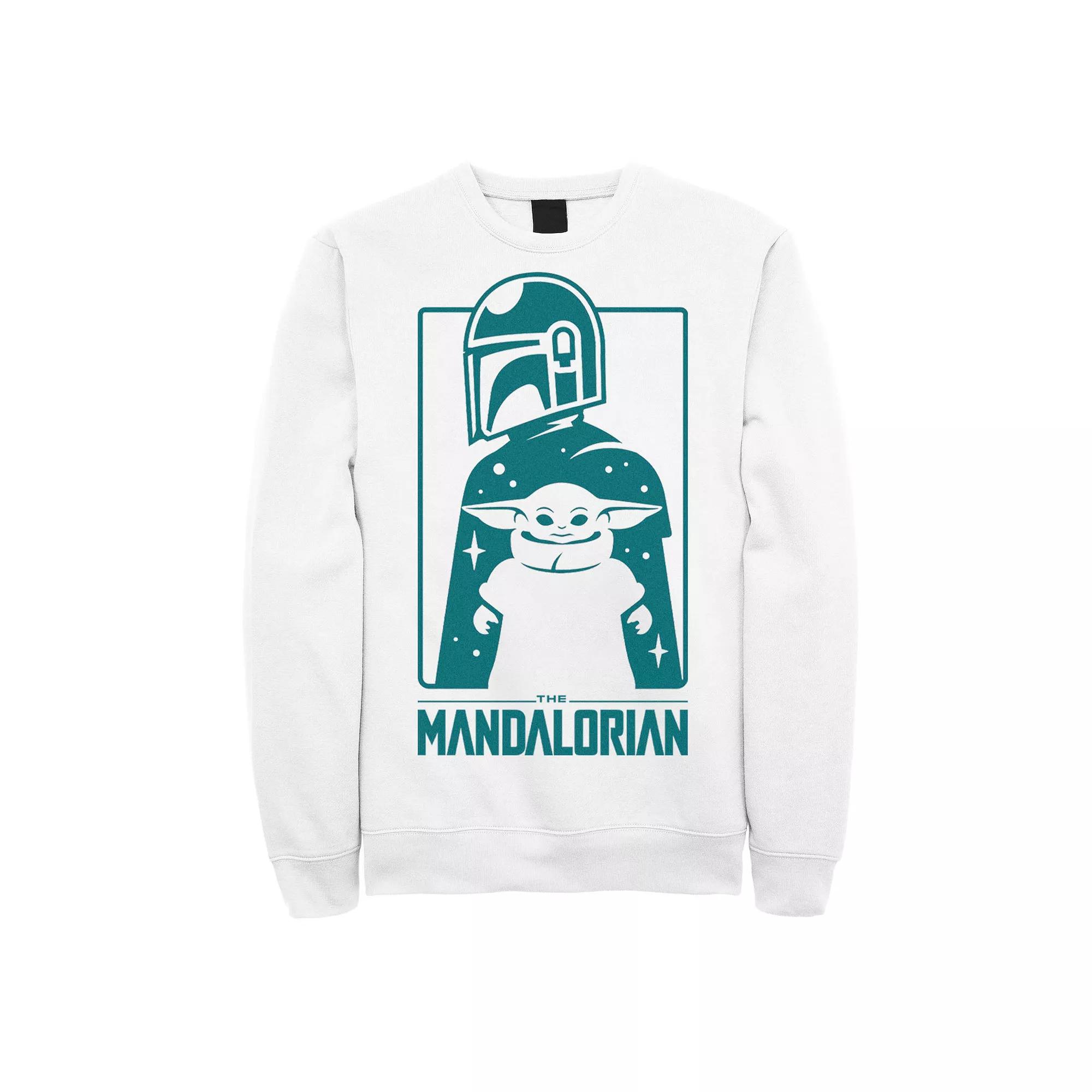 Men's The Mandalorian The Child Aka Baby Yoda Mando Silhouette Poster Sweatshirt,  Product Image