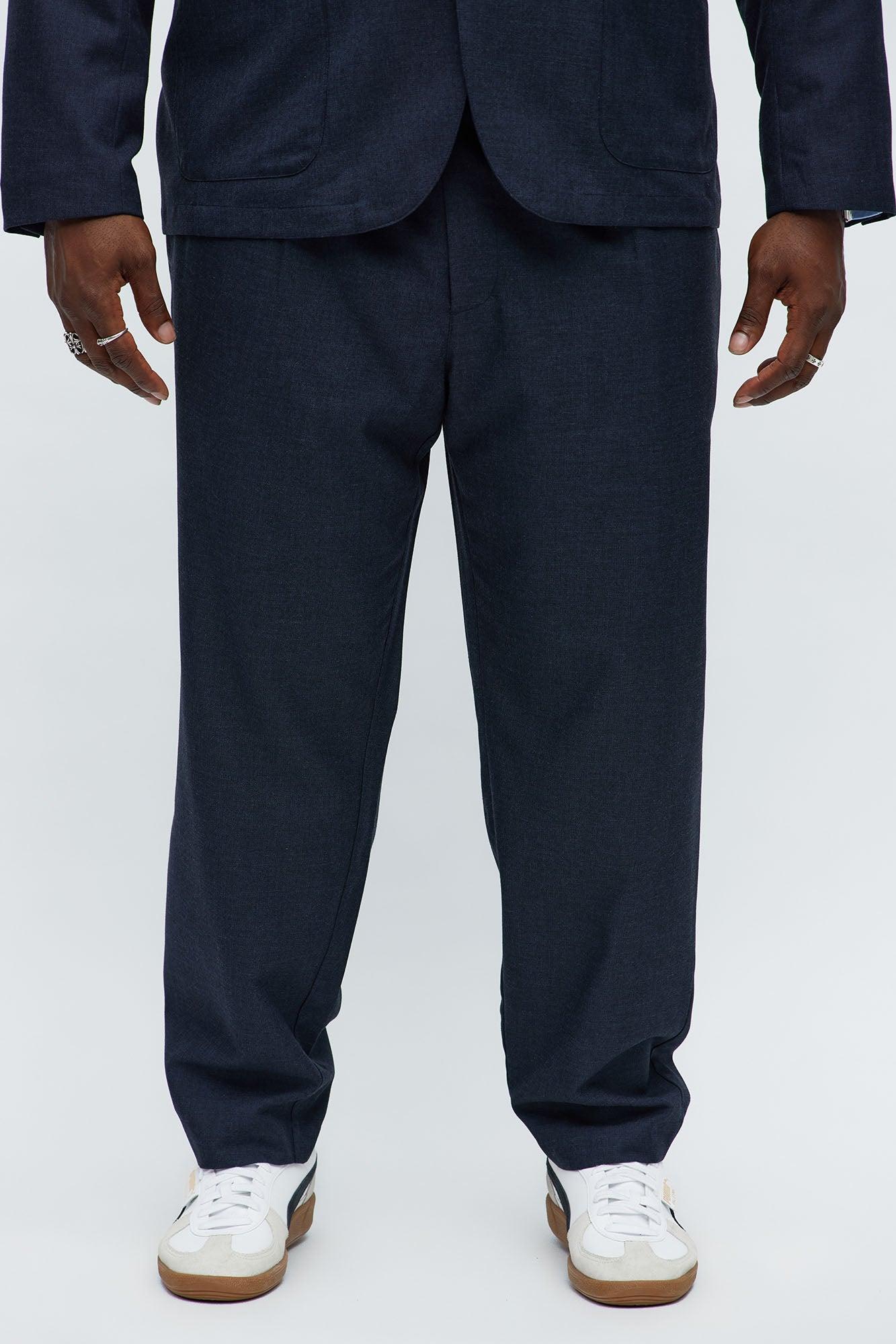 Slim Modern Stretch-Waist Everyday Trouser - Navy Product Image