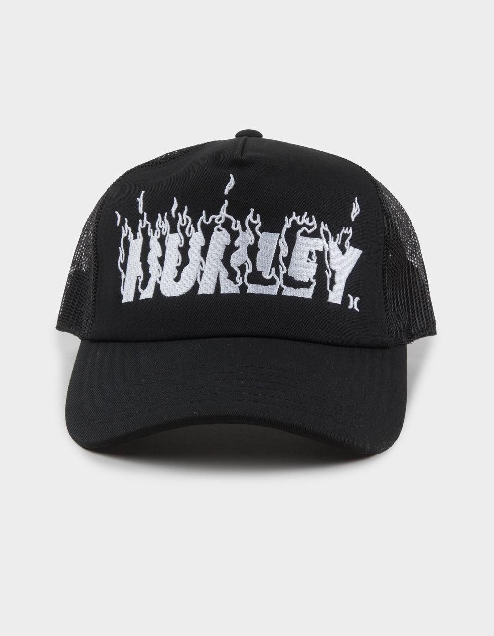 HURLEY x Travis Barker Flame Trucker Hat - BLACK Product Image