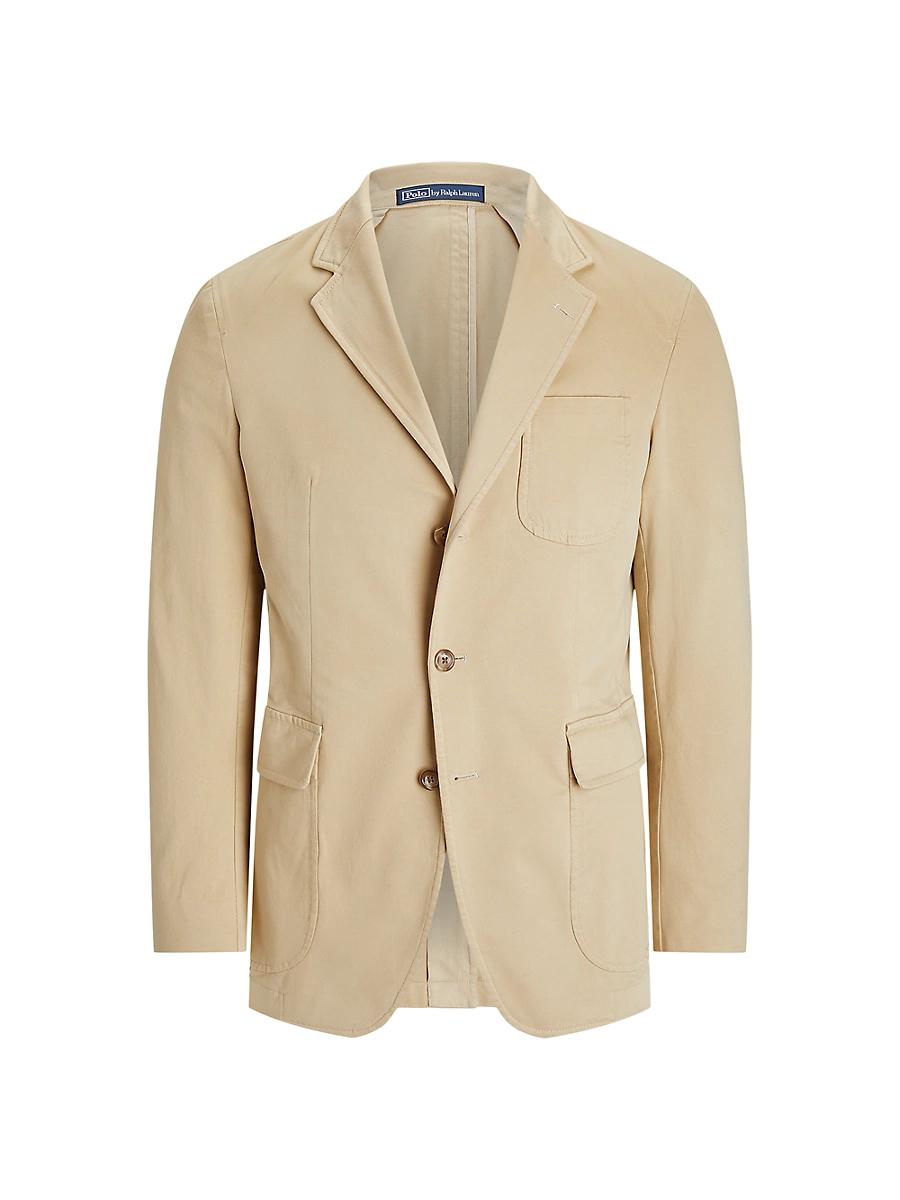 Mens Garment-Dyed Cotton Two-Button Suit Jacket Product Image