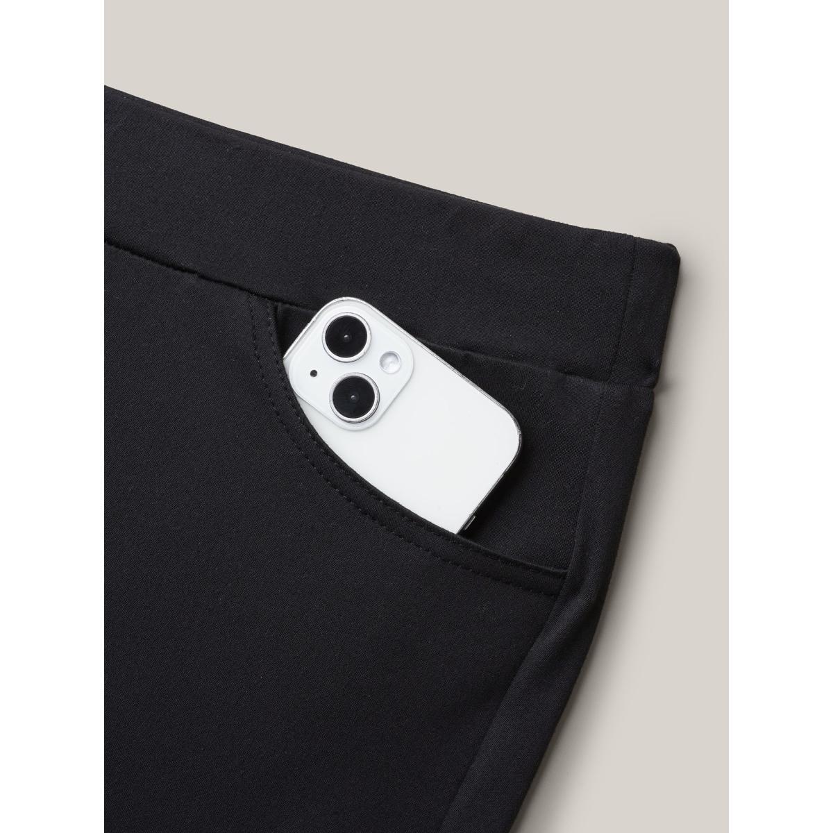 Plus Size Super Stretchy Butterfly Print Tight Pants Women Black Elegant High stretch Skinny Mid Rise Everyday Leggings BloomChic 22-24/3X Product Image