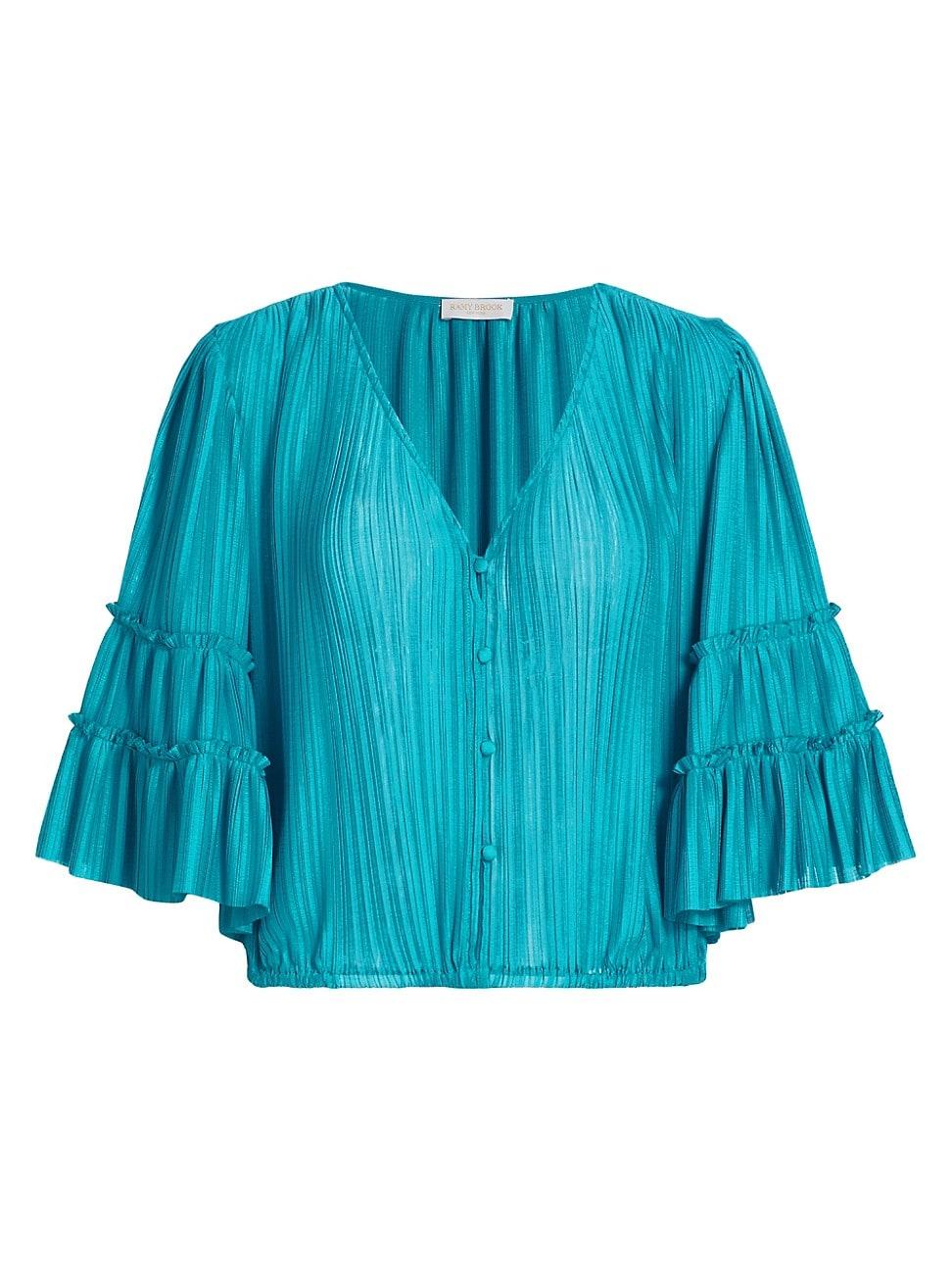 Womens Naya Pleated Crop Top Product Image