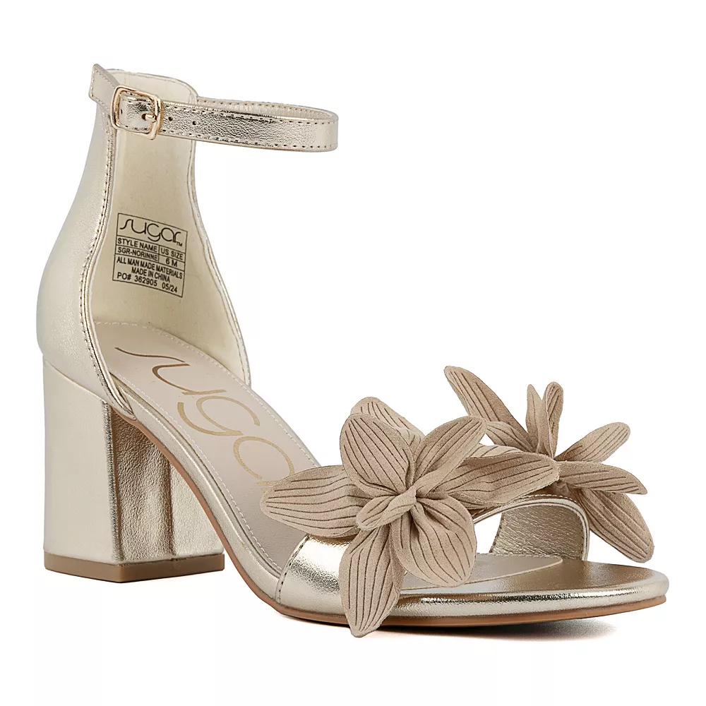 Sugar Norinne Women's Open Toe Dress Sandals, Size: 8, Pale Gold Product Image